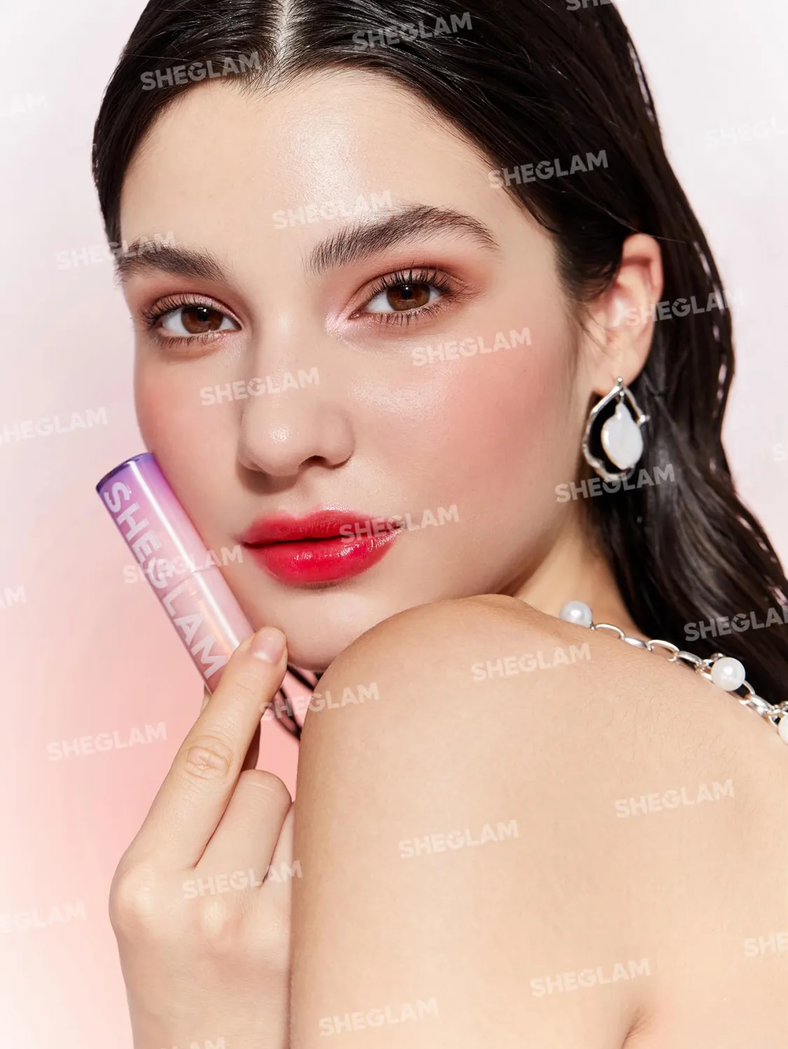SHEGLAM Mirror Kiss High-Shine Lipstick Silky Jelly Texture Hydrated&Smooth Lip Gloss-Main Character