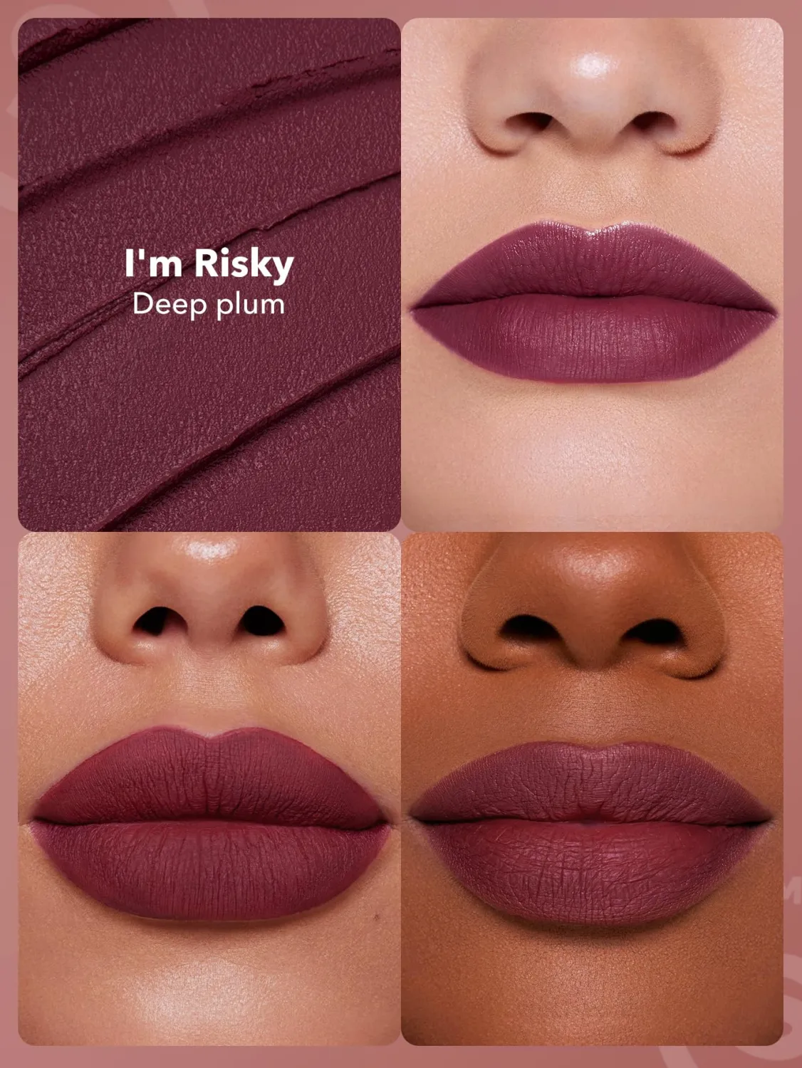SHEGLAM Dynamatte Boom Waterproof Matte Lipstick Long Lasting Transfer Proof Lip Stick - I'm Risky