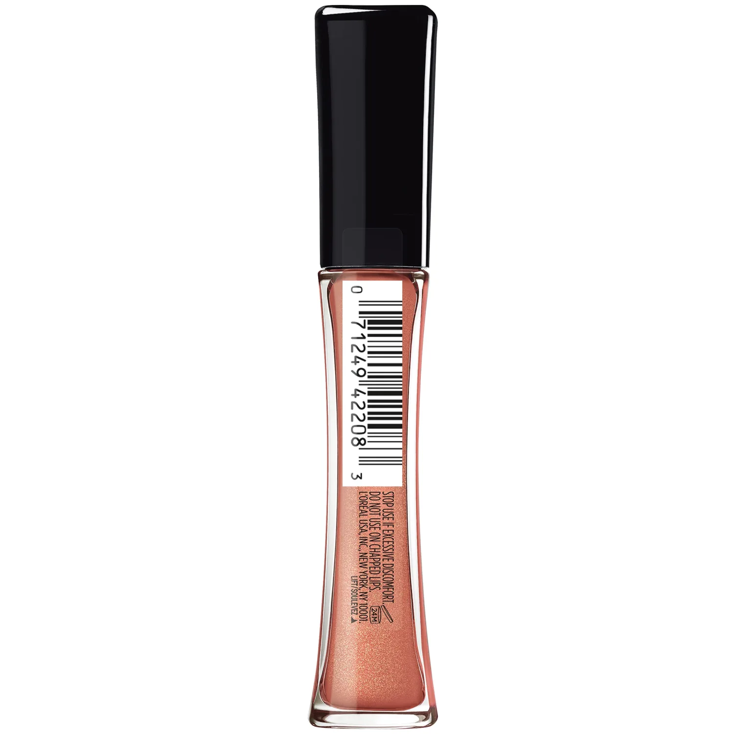 L'Oreal Paris Infallible Pro Gloss Plump Lip Gloss with Hyaluronic Acid, Long Lasting Plumping Shine, Lips Look Instantly Fuller and More Plump, Lucid Glow, 0.21 fl. oz.
