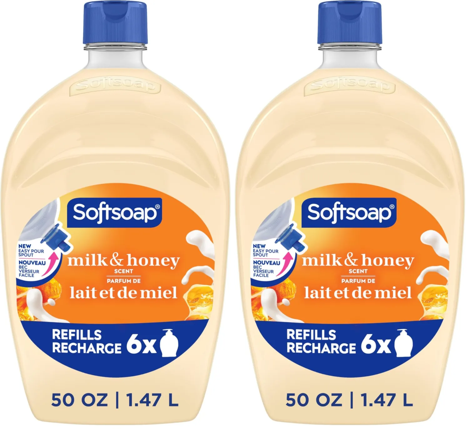 Softsoap Milk & Honey Scented, Liquid Hand Soap Refill, 50 Ounce (Pack of 2)