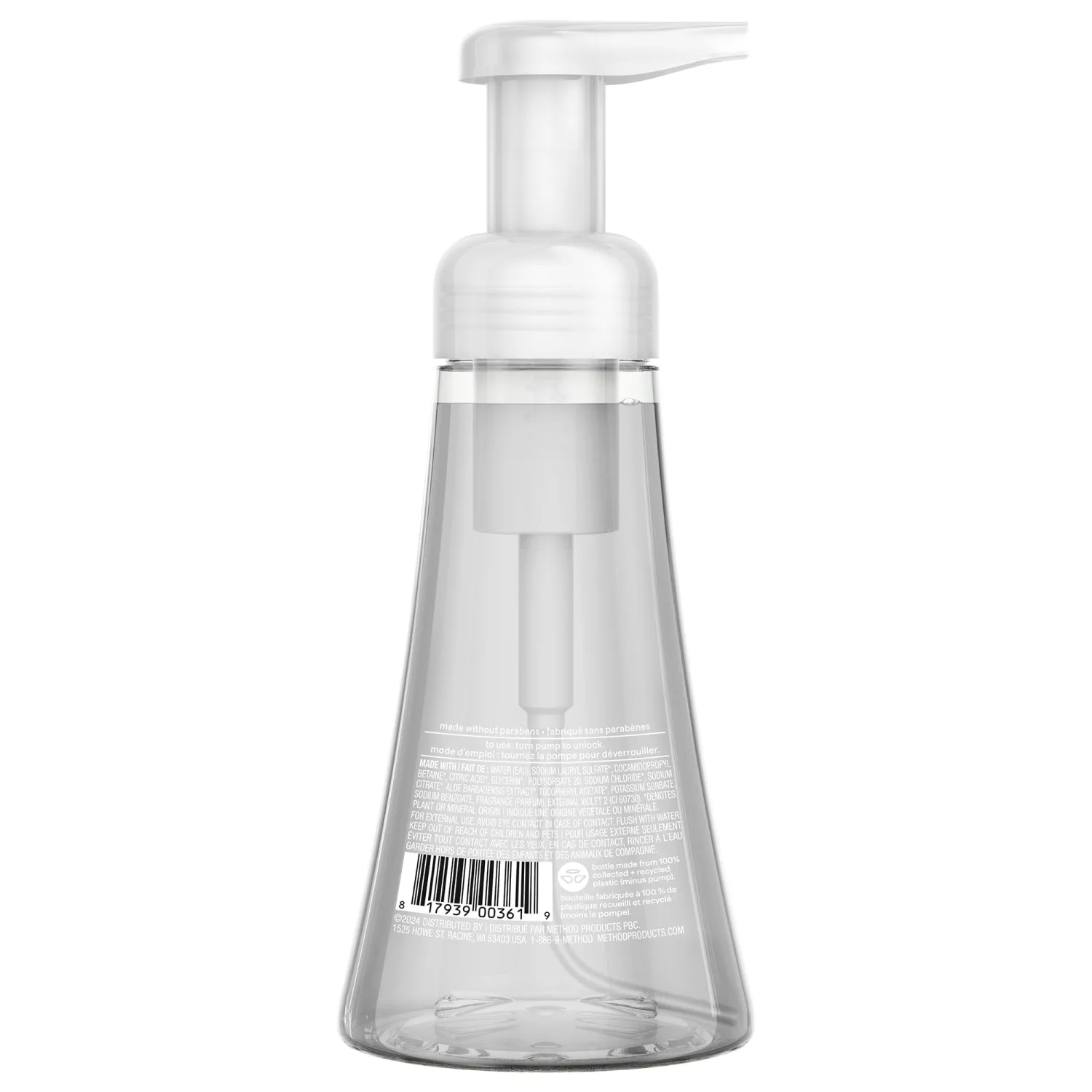 method Foaming Hand Wash, Sweet Water - Leaves Hands Soft & Clean, for Bathroom & Kitchen, Dewy Lemon Leaf, Grapefruit & Star Jasmine Notes, 10 fl oz
