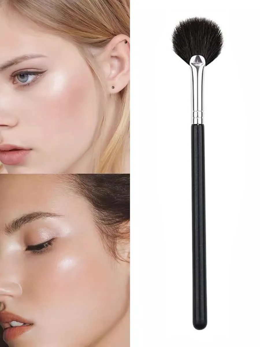 Fan Brushs Fan Makeup Brush ，facial brushes esthetician high gloss brush，for contouring and Blending fan Brushes for facial，facial fan brush dollar (F40-2)