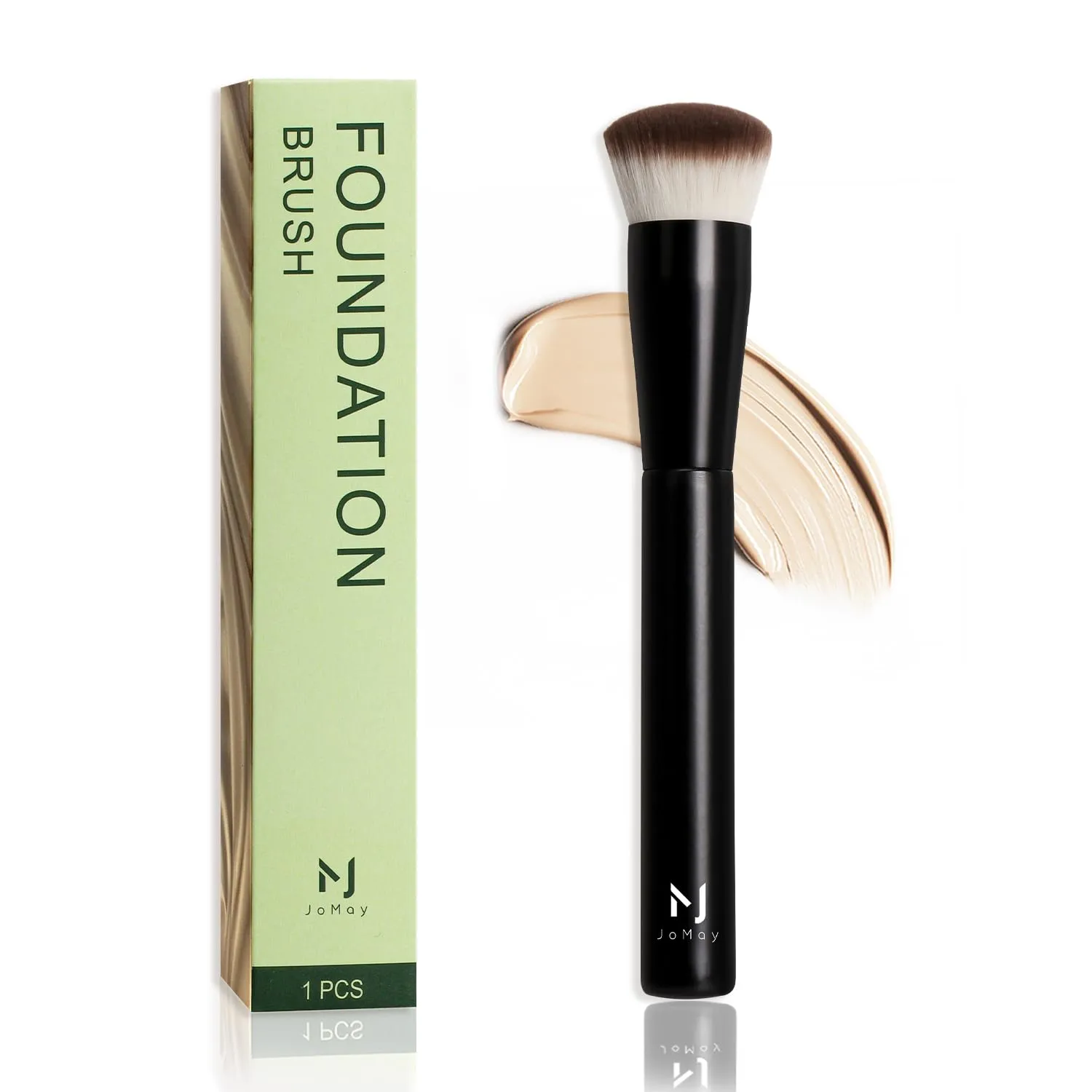 Professional Foundation Brush Set for Liquid Makeup - 0.06mm Ultra-Fine Bristles | Contour Brush for highlights Blending Angled Shape | No Shedding & Easy Clean | Kabuki Makeup Brushes