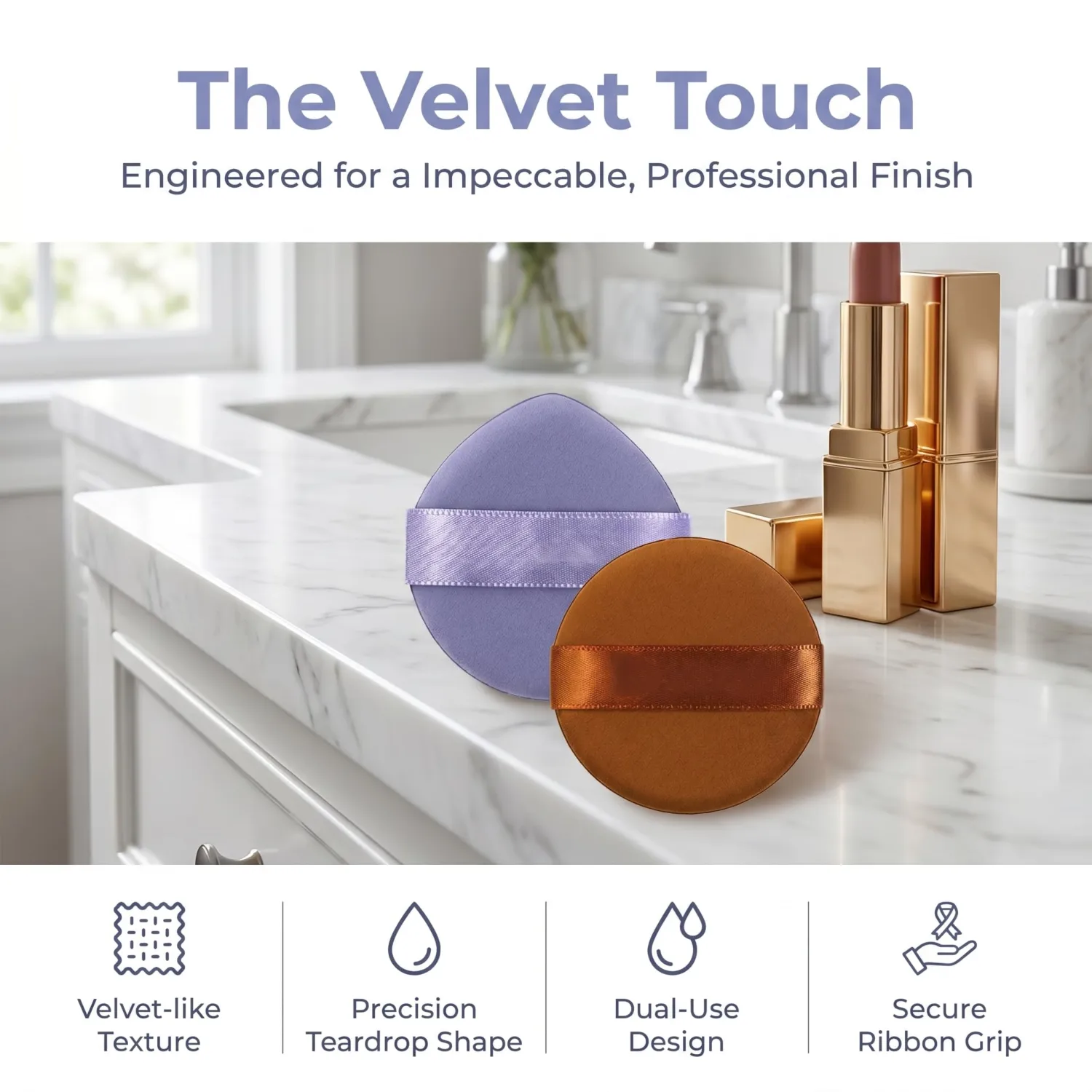 SYNTHORA Makeup Sponge Set 7 Pcs, Non-Latex Beauty Blenders for Wet & Dry Use, Soft Reusable Air Cushion Puffs for Foundation, Powder, Cream, Face & Eye Makeup