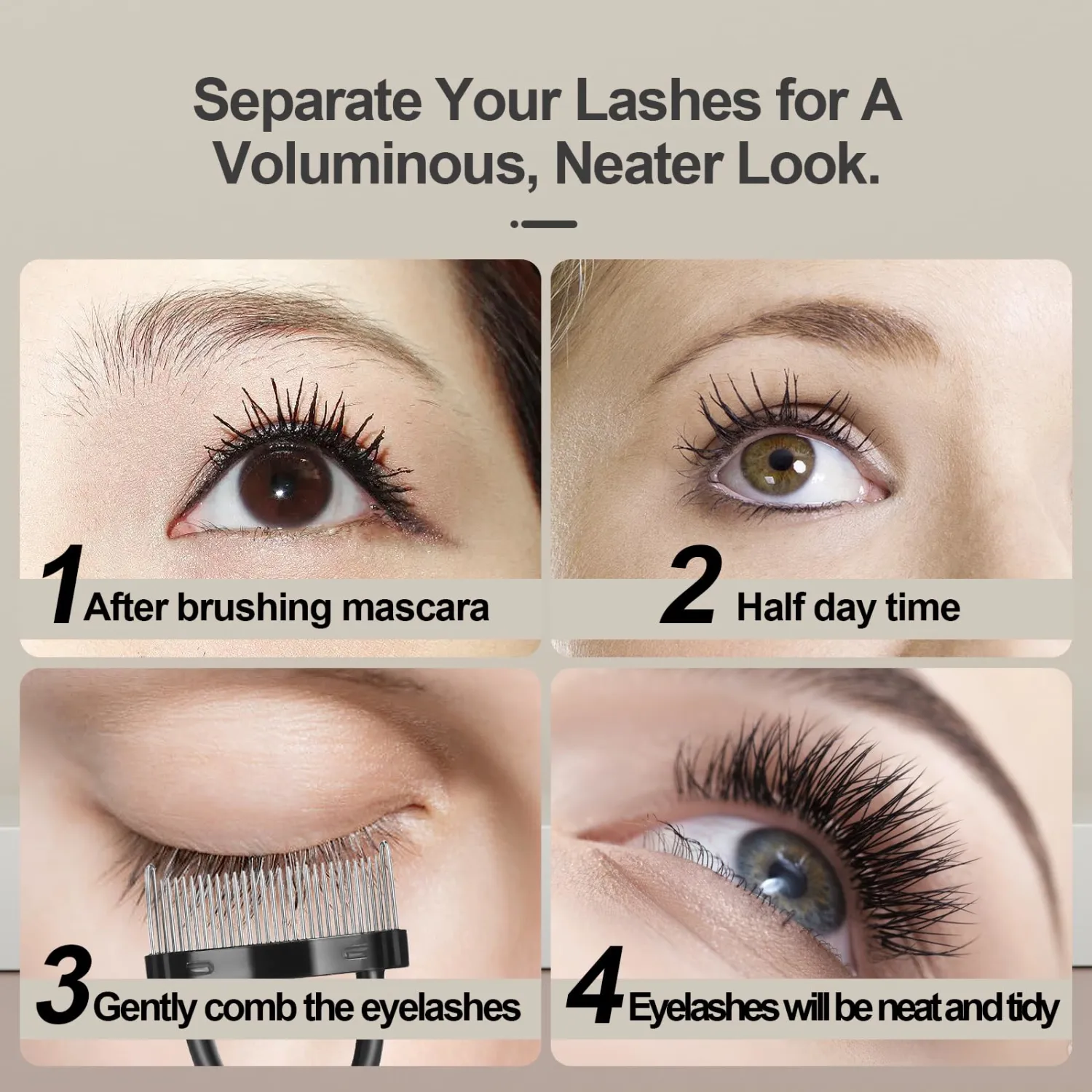 SWEET VIEW Eyelash Comb Lash Separator Brush Mascara Clump Remover Professional Eye Makeup Tools