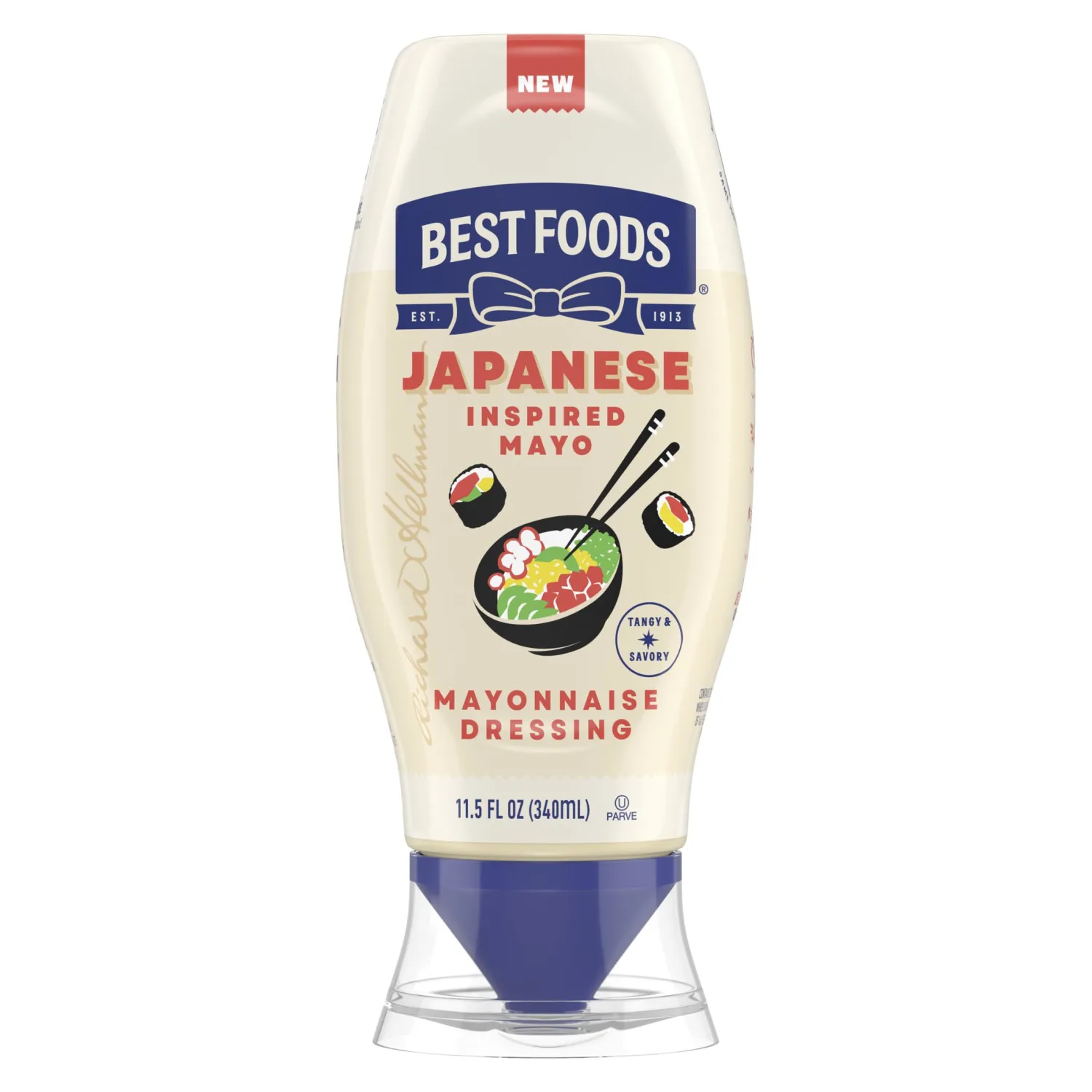 Best Foods Japanese-Inspired Tangy & Savory Mayonnaise Dressing for Sushi, Poke Bowls & More, Japanese Style with a Boost of Umami, 11.5 oz 1 ct (Pack of 2)