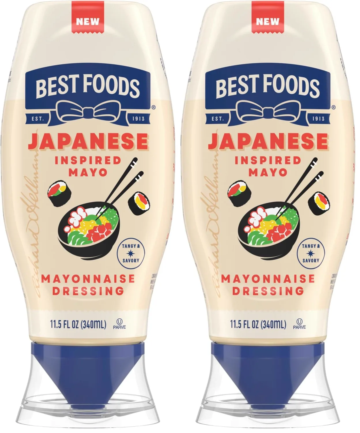 Best Foods Japanese-Inspired Tangy & Savory Mayonnaise Dressing for Sushi, Poke Bowls & More, Japanese Style with a Boost of Umami, 11.5 oz 1 ct (Pack of 2)