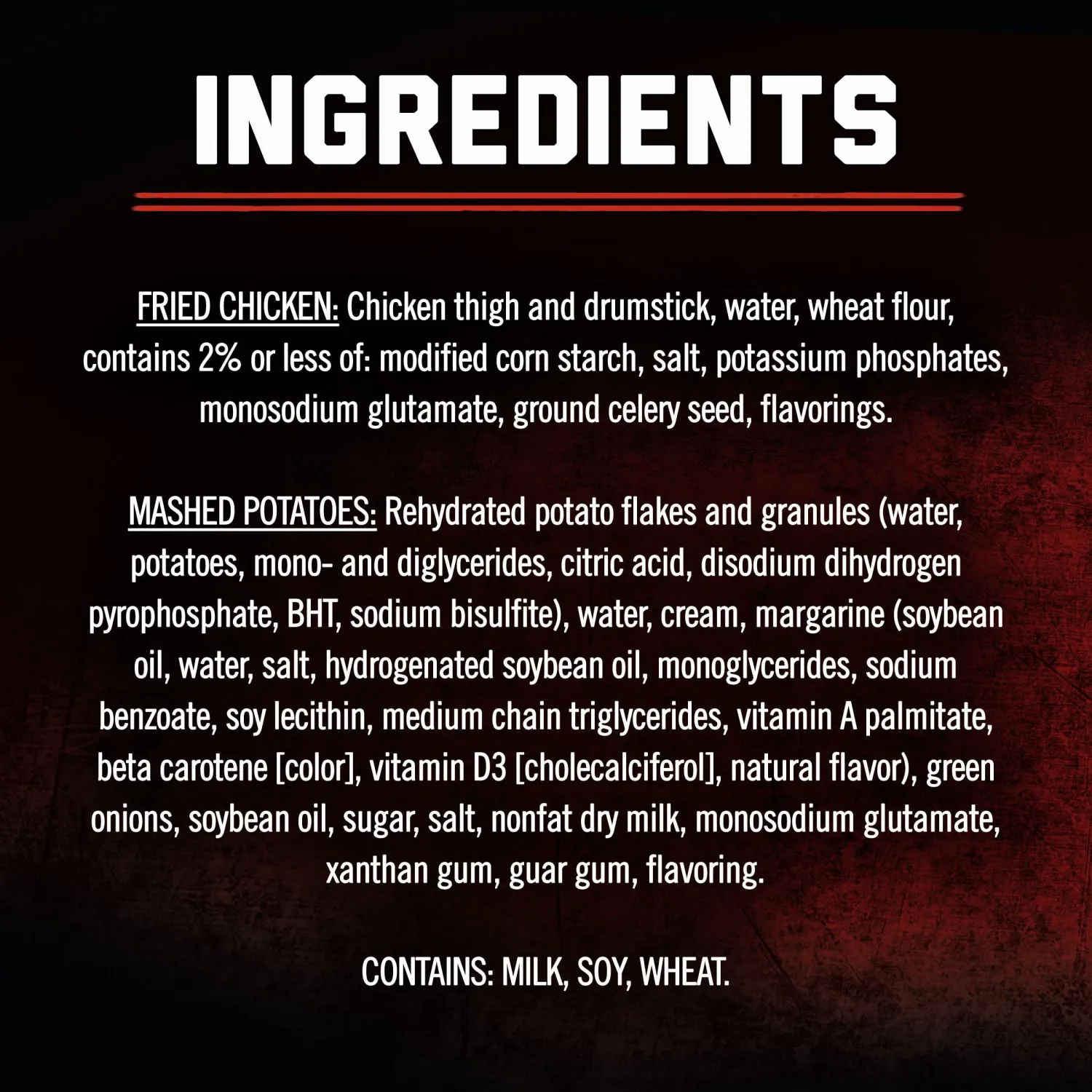 Banquet MEGA Meats Original Crispy Chicken with Mashed Potatoes, Frozen Meal, 14.25 oz.