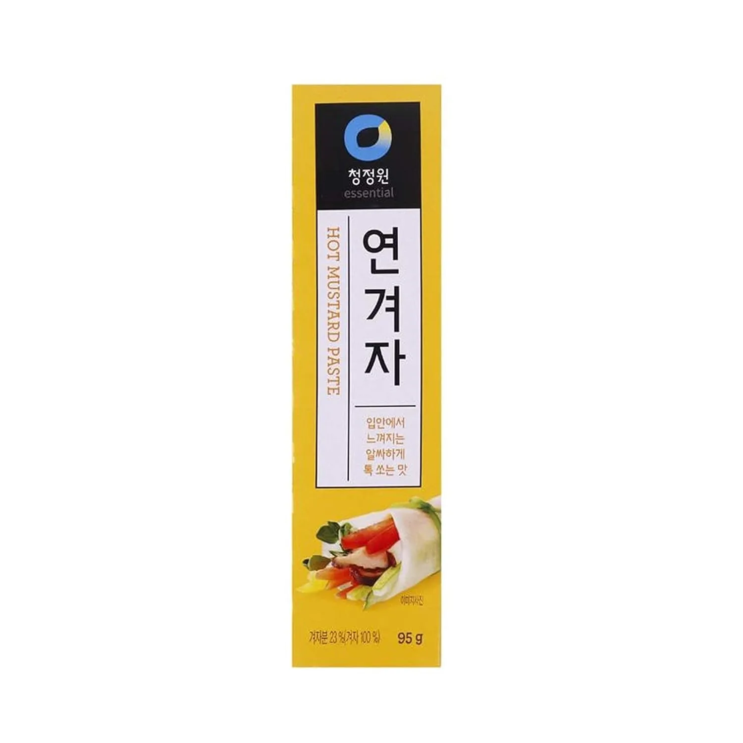 Korean Premium Hot Spicy Yellow Mustard Paste Sauce, No Additives, All Natural, 3.35oz