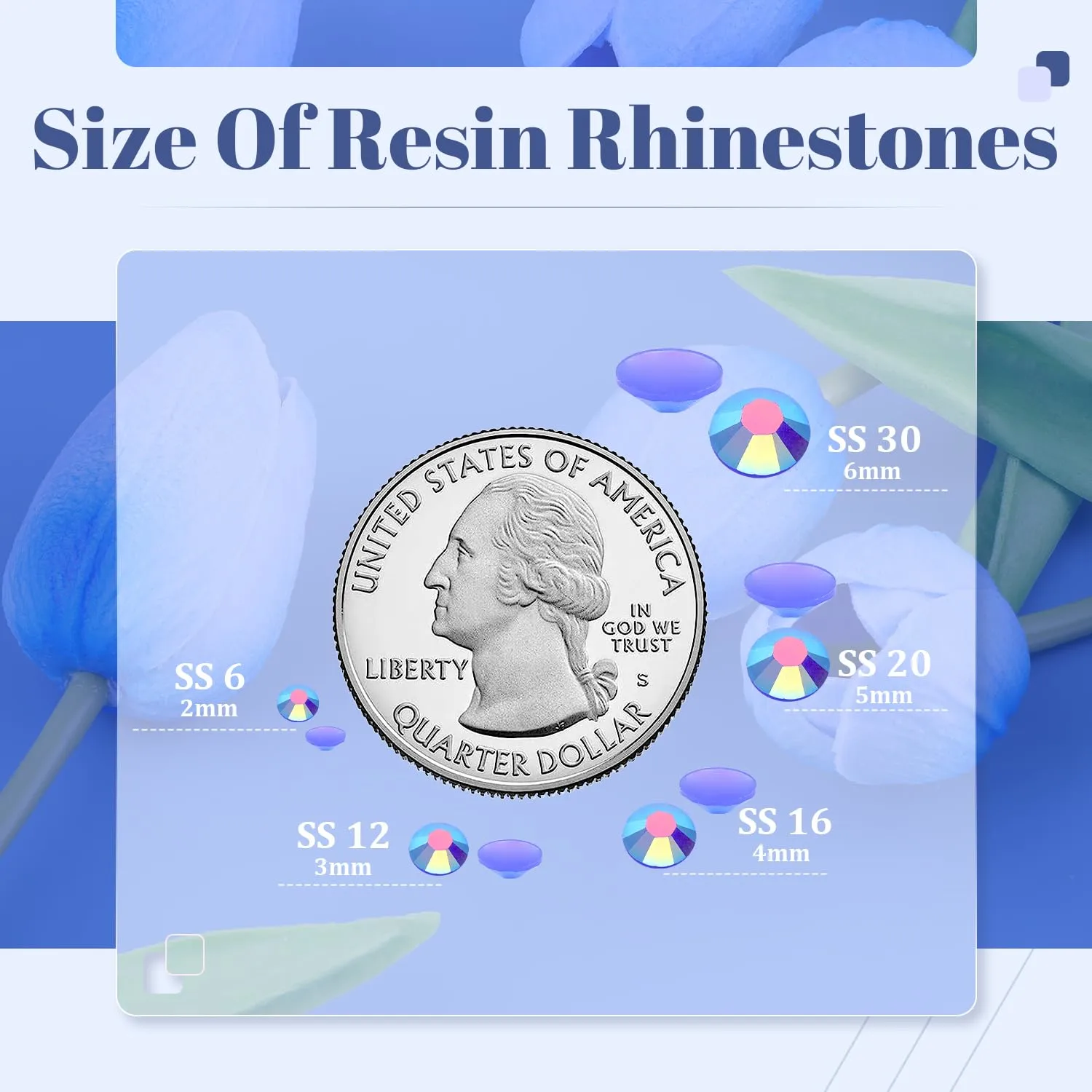 1200PCS 6mm Resin Jelly Rhinestones in Bulk (Dark Blue AB), Bedazzling Flatback Crystals Rhinestones for Crafting DIY Nail Decoration, Gems Diomand Charms for Tumbler Shoes Clothing Fabric