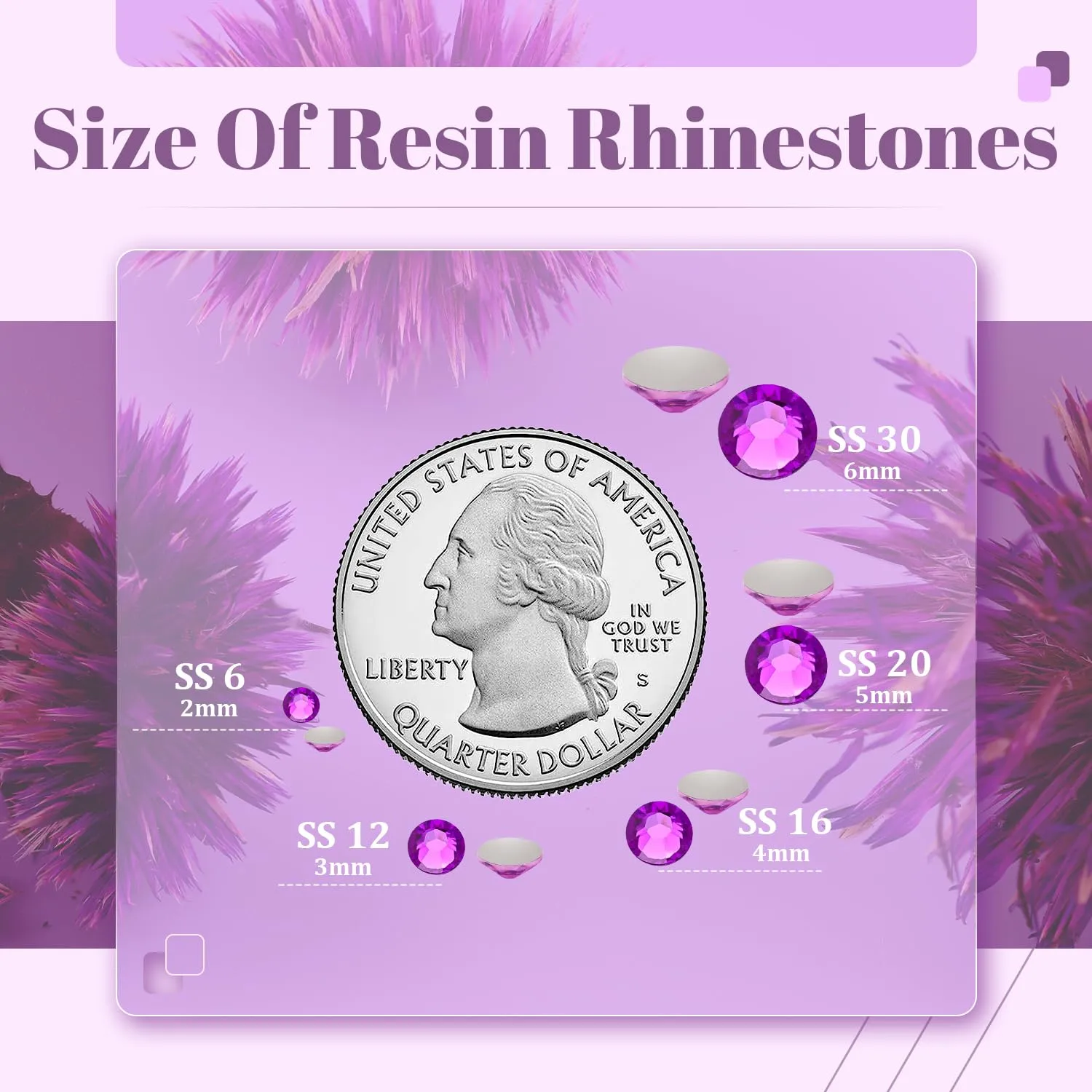 5000PCS 3mm Resin Dark Purple Rhinestones in Bulk (Dark Violet), Bedazzling Flatback Crystals for Crafts DIY Nail Decoration, Gems for Tumbler Shoes Clothing Fabric