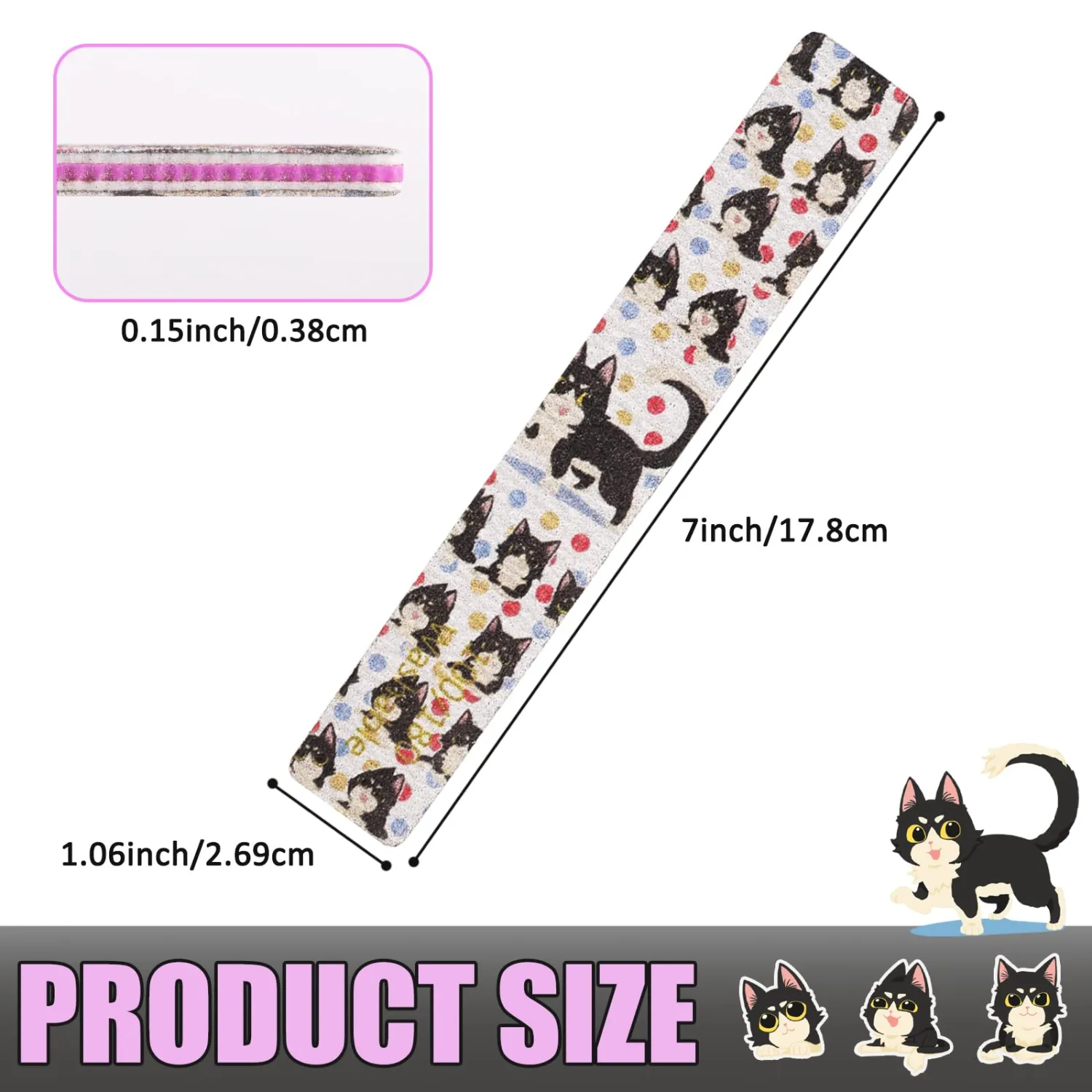 20 Pack Nail Files, 100/180 Grit Double Sides Professional Reusable Washable Nail File, Emery Boards Manicure Tool for Acrylic Nails
