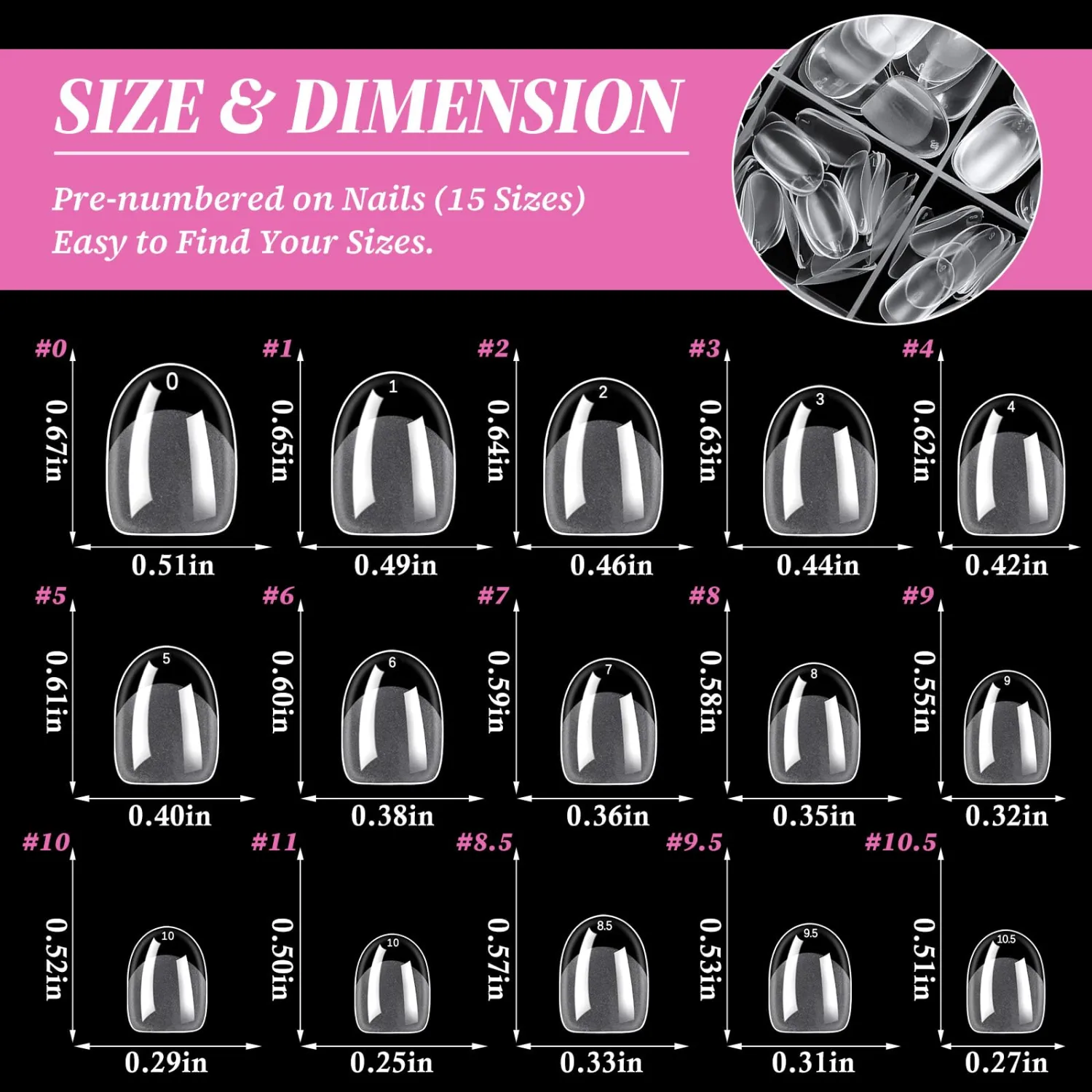 420pc Extra Short Oval Gel Nail Tips Clear Fake Nail, Clear Press on Nails Short Round Almond Soft Gel Nail Tips XS Oval Acrylic Nails Full Cover False Nail Artificial Fingernail for Nail Extension