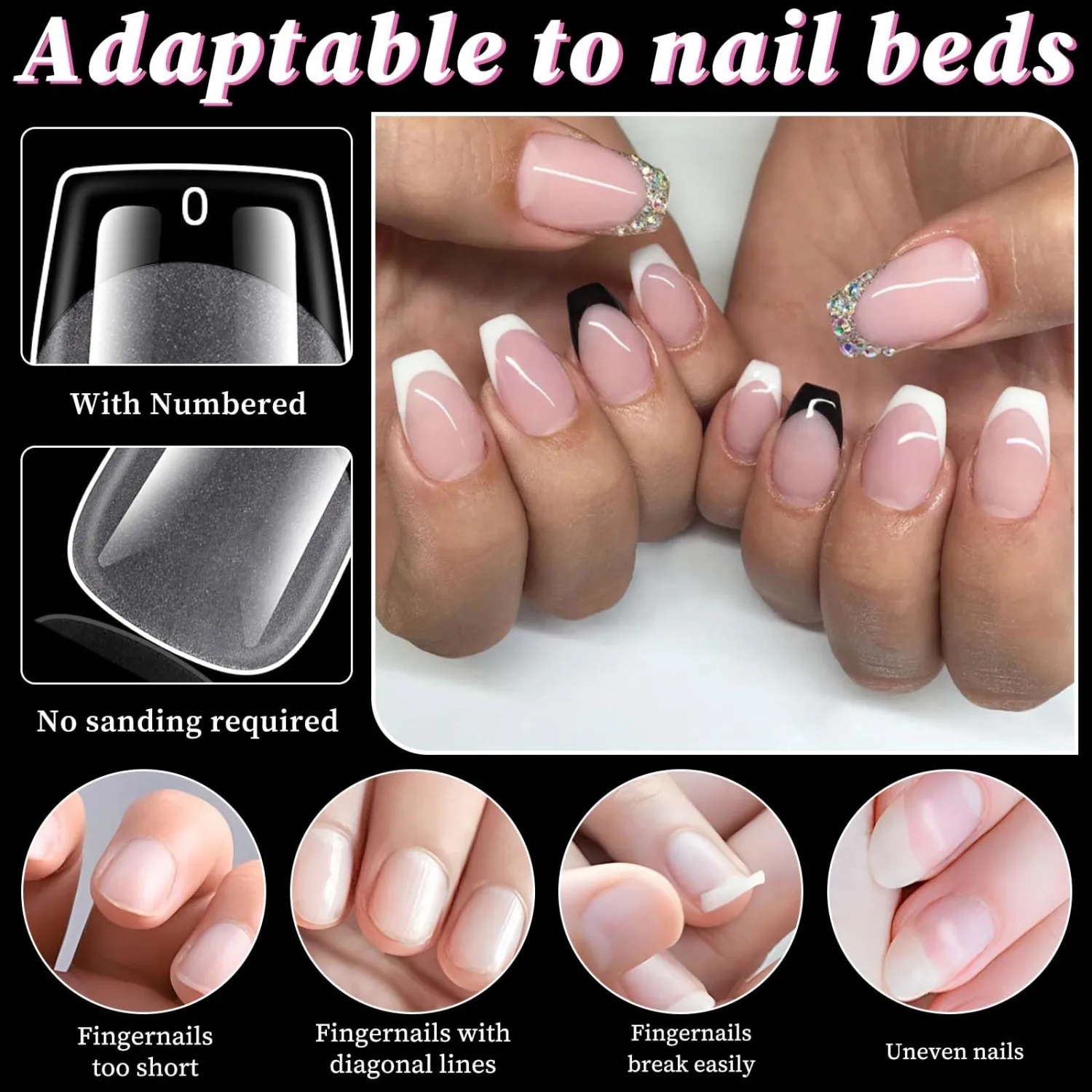 420pc Extra Short Coffin Gel Nail Tips Clear Fake Nail, XS Clear Press on Nails Short Coffin Soft Gel Nail Tips Acrylic Nails Full Cover False Nail Artificial Fingernail for Nail Extension Press-ons