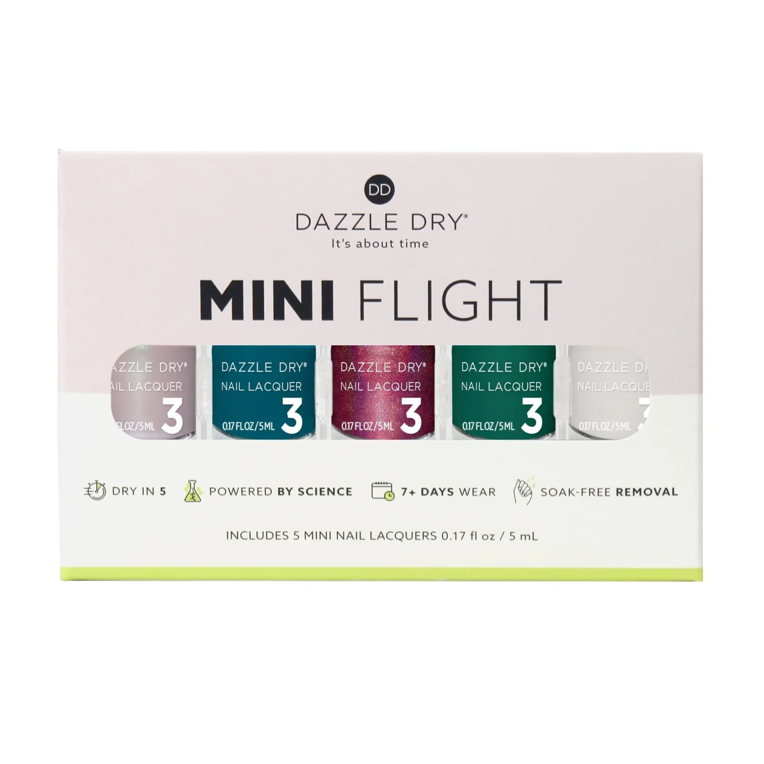 Dazzle Dry Mini Flight - Romanticize - 5 Mini Lacquers