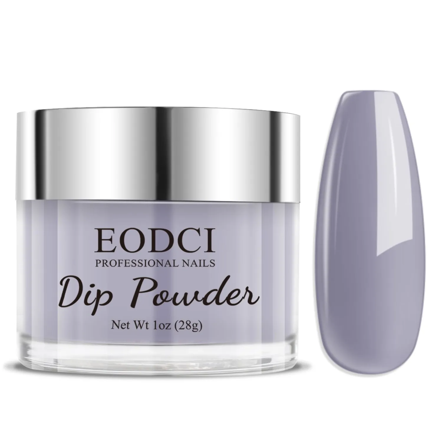 EODCI 1oz Colorful Grey Color Dip Powder, No Needed Nail Lamp Curing Odor-Free&Long-Lasting Nail Art Starter Manicure Salon DIY at Home Natural Dry