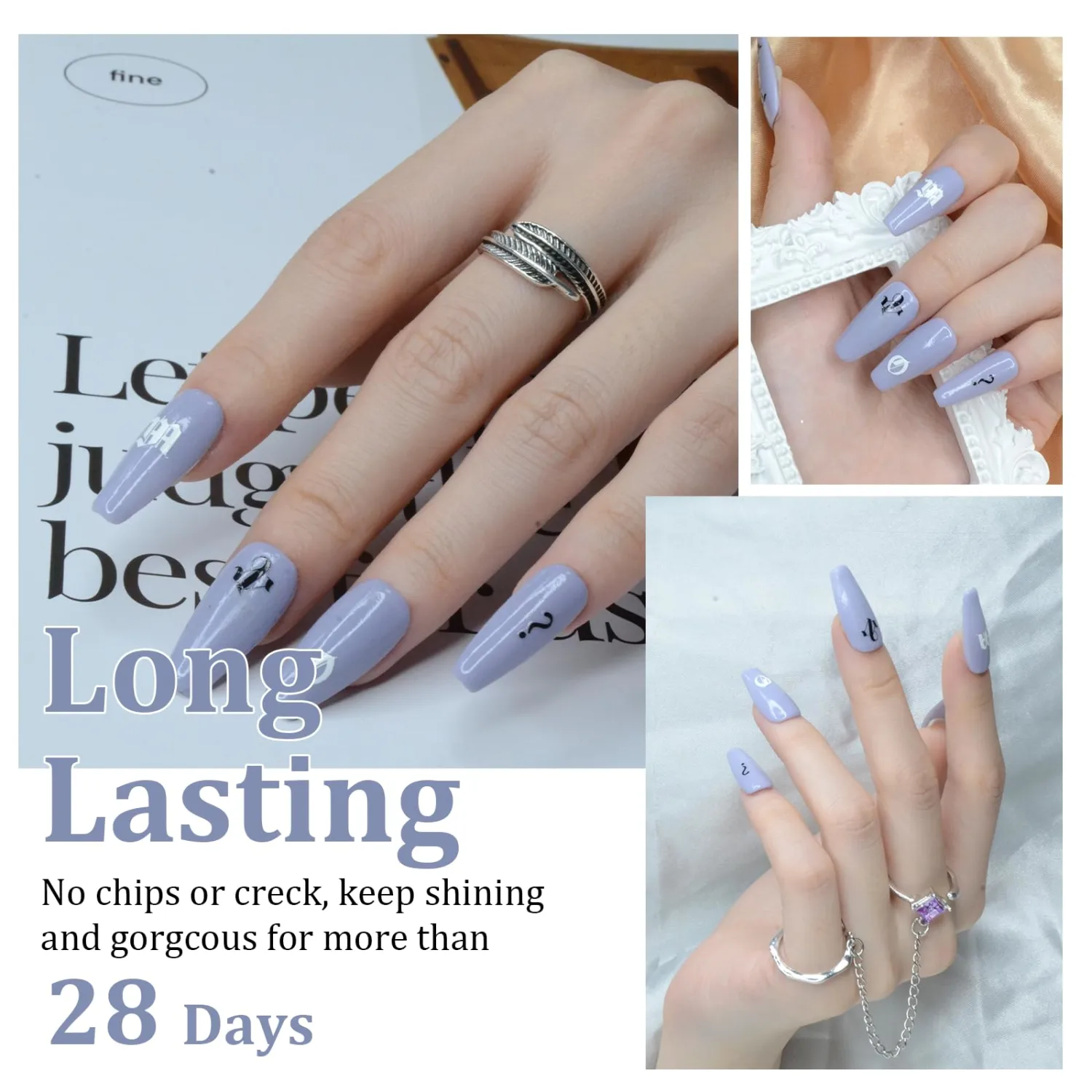 EODCI 1oz Colorful Grey Color Dip Powder, No Needed Nail Lamp Curing Odor-Free&Long-Lasting Nail Art Starter Manicure Salon DIY at Home Natural Dry