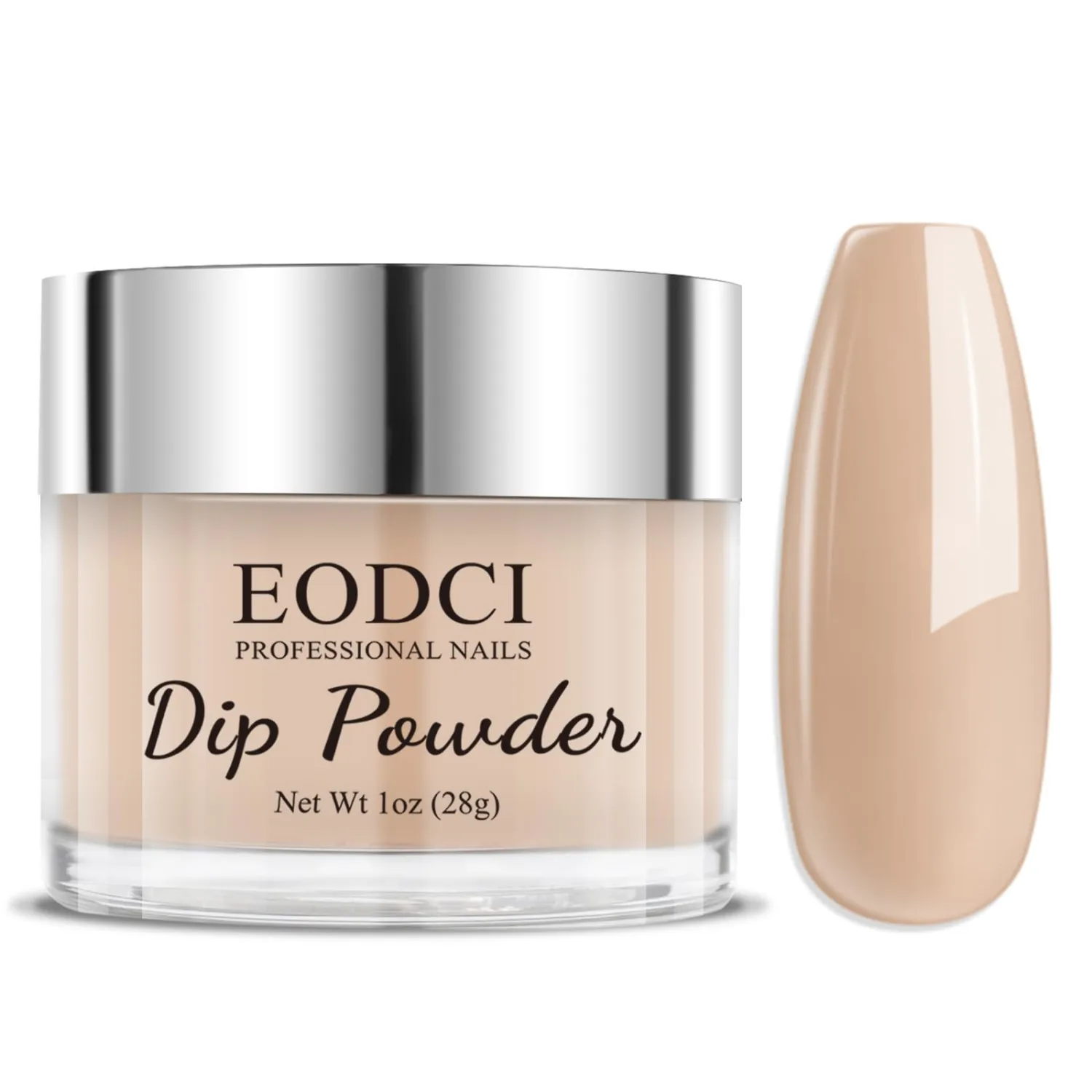 EODCI Dip Powder, Nude Color Dipping Powder French Nail Art Starter Manicure Salon DIY at Home, Odor-Free and Long-Lasting, No Needed Nail Lamp Curing, 1 Oz
