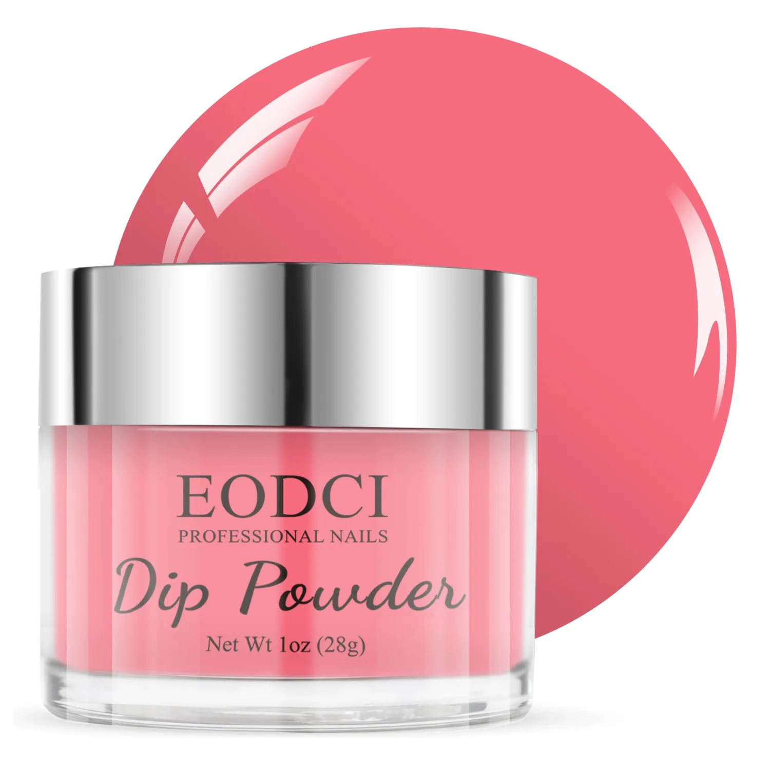 EODCI Hot Pink Dip Powder, 1OZ Nail Dipping Powder for Long-lasting 28 Days+ Dip Nail Art French Manicure Nail Starter & Professional Home DIY Salon Use 28g