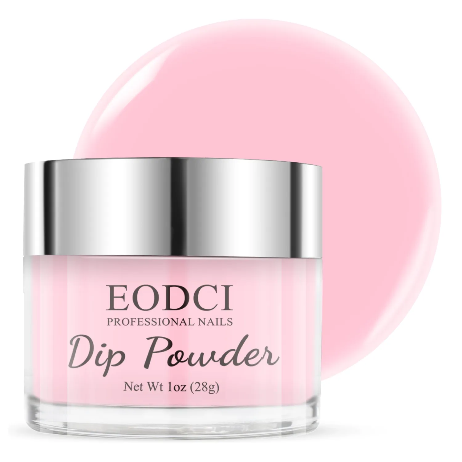 EODCI 1 Oz/28g Pink Dip Powder, Neutral Nail Dipping Powder for Long-lasting 28 Days+ Dip Nail Art French Manicure Nail Starter & Professional Home DIY Salon Use, No Needed Nail Lamp Curing