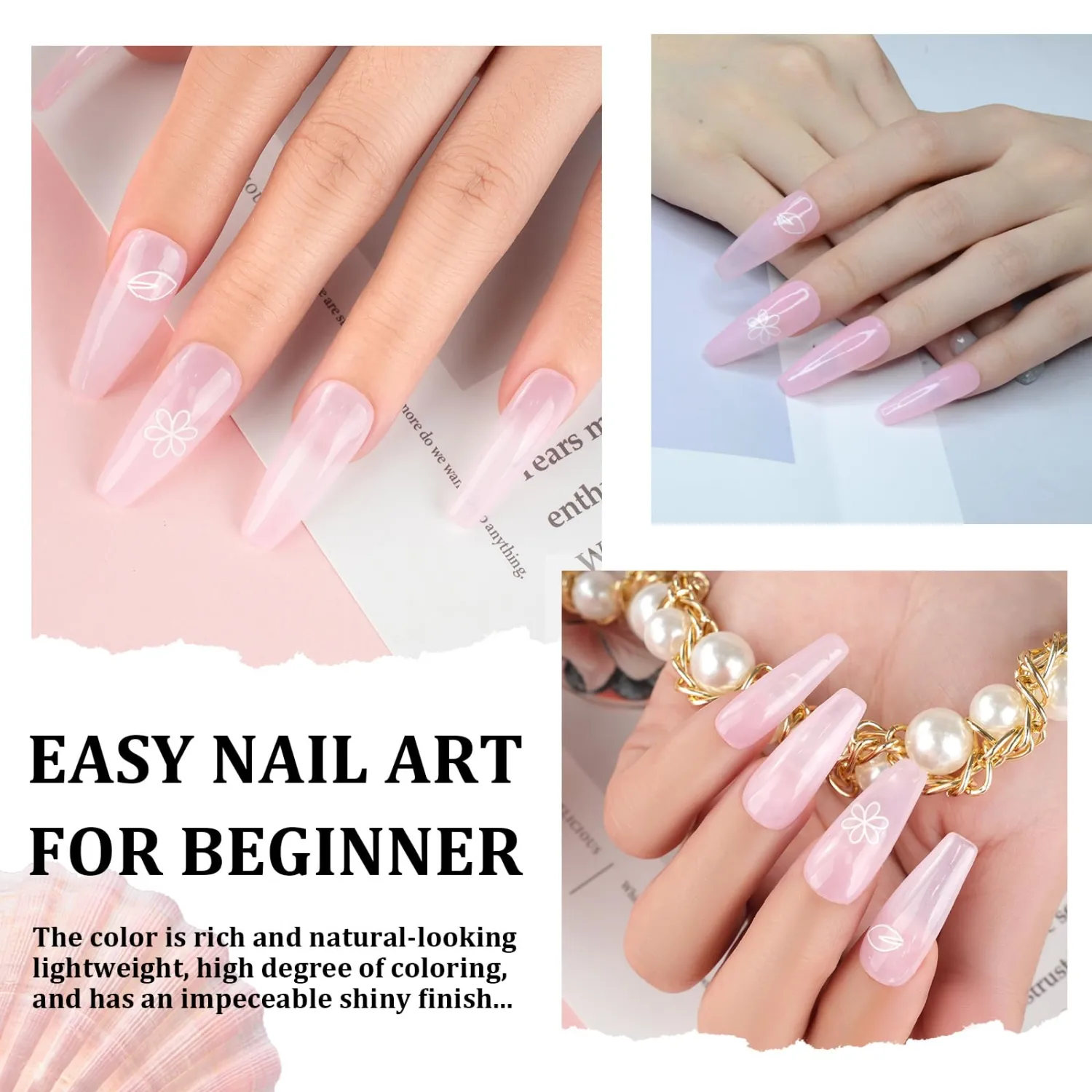 EODCI 1 Oz/28g Pink Dip Powder, Neutral Nail Dipping Powder for Long-lasting 28 Days+ Dip Nail Art French Manicure Nail Starter & Professional Home DIY Salon Use, No Needed Nail Lamp Curing