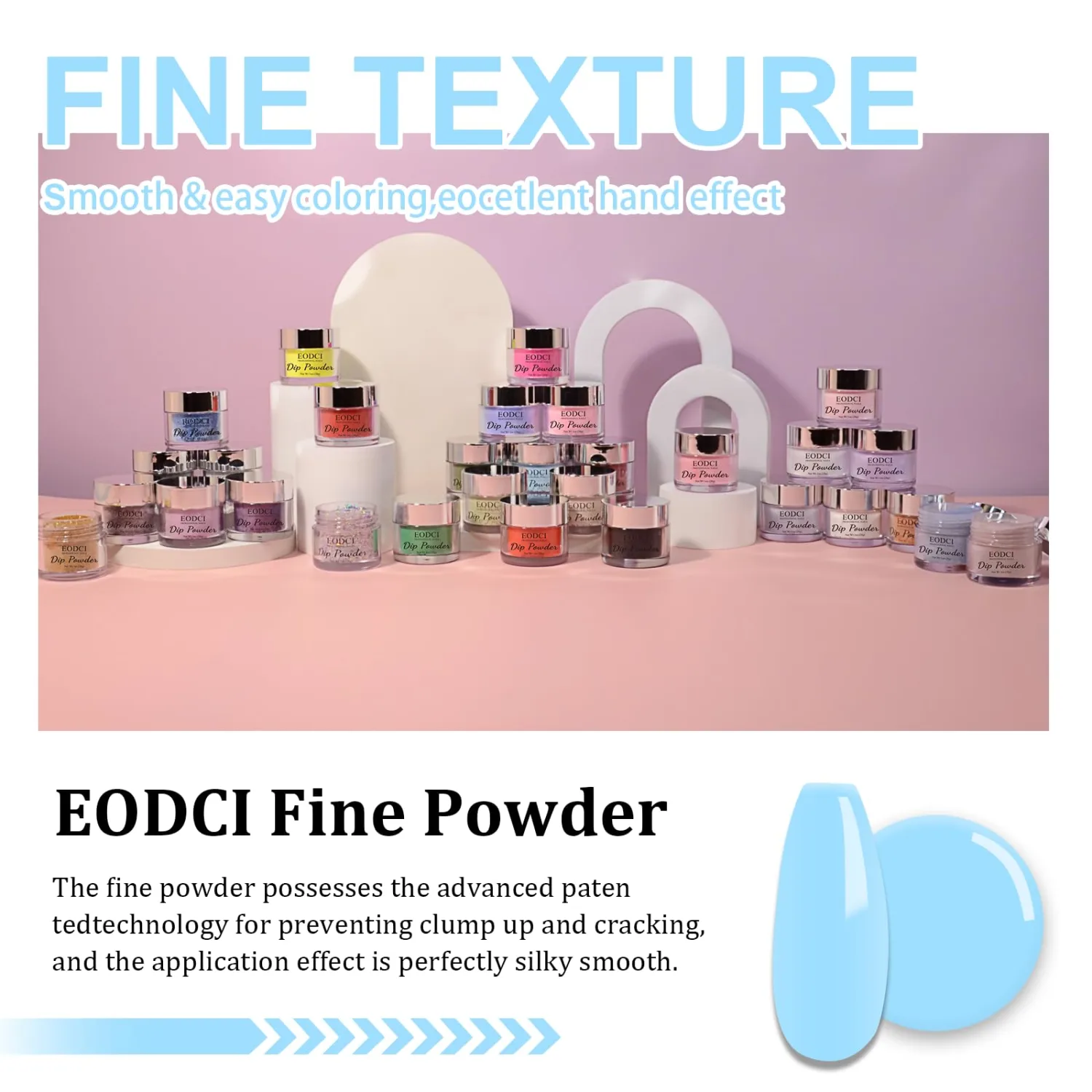 1 Oz/28g Sky Blue Dip Powder, Nail Dipping Powder French Powder Pro Collection System Nail Art Starter Manicure Salon DIY at Home, Odor-Free&Long-Lasting, No Needed Nail Lamp Curing