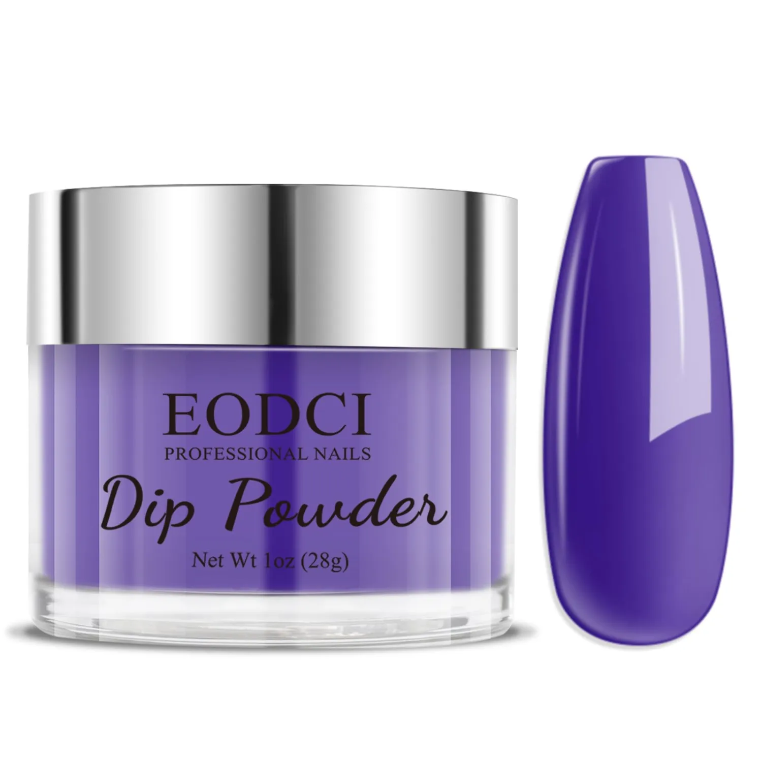 Nail Dip Powder Purple Blue Color, EODCI Dipping Powder French Nail Art Starter Manicure Salon DIY at Home, Odor-Free and Long-Lasting, No Needed Nail Lamp Curing, 1 Oz
