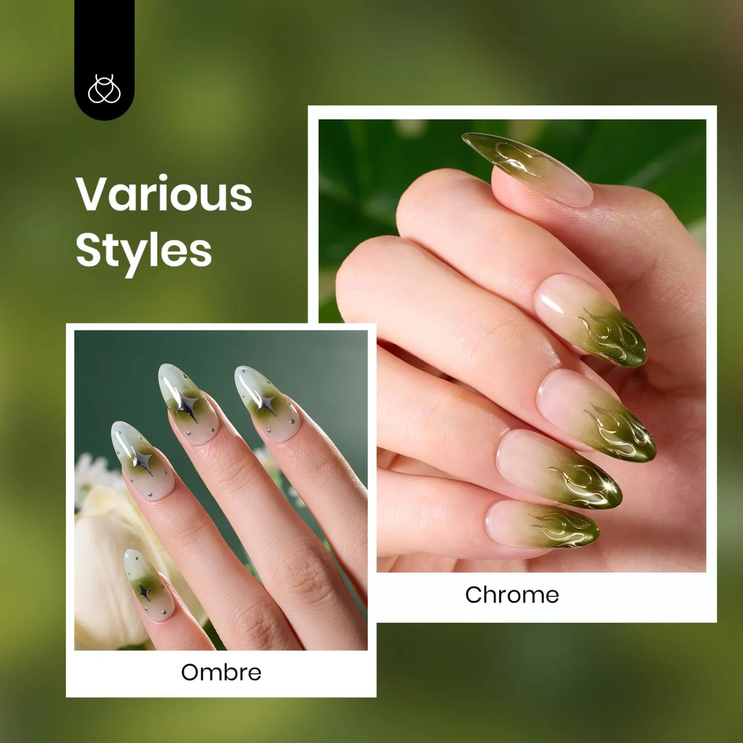 Beetles Green Gel Nail Polish - 15ml Olive Green Natural Jelly Gel Polish Color Sheer Translucent Effect Soak Off UV Nail Art DIY Manicure Gift for Women