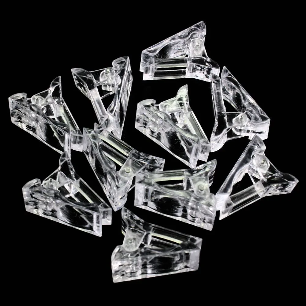 DRDS 10Pcs Nail Tips Clip for Quick Building Polygel nail forms Nail clips for polygel Finger Nail Extension UV LED Builder Clamps Manicure Nail Art Tool