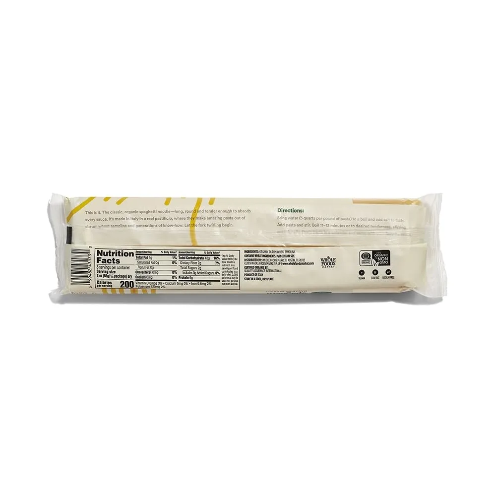 365 by Whole Foods Market, Organic Spaghetti, 16 Ounce (Pack of 4)