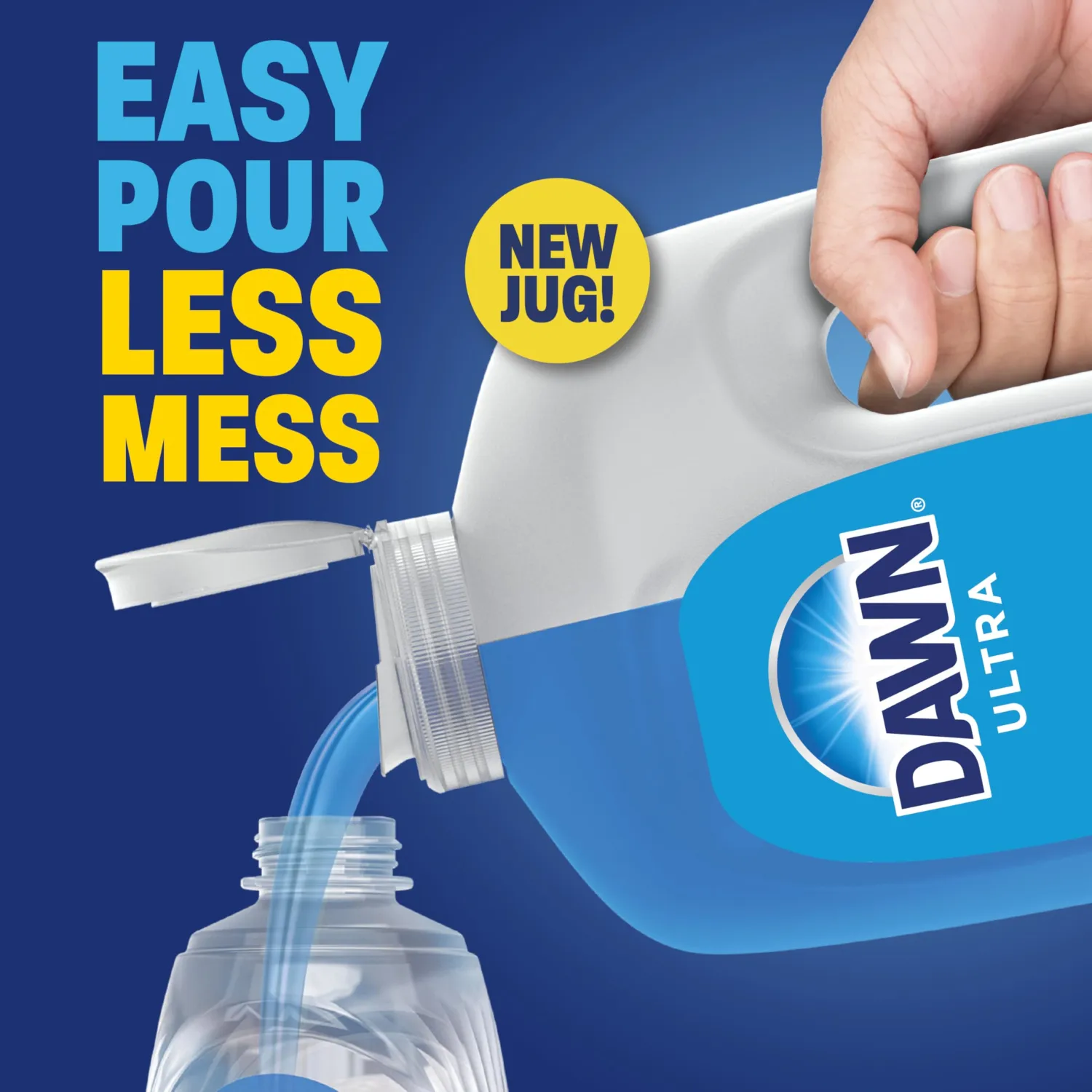 Dawn Ultra Original Dish Soap Refill Jug Large Size Original Blue Liquid Dishwashing Detergent, Powerful Dawn Dish Soap for Grease, 51.5oz (Pack of 2)
