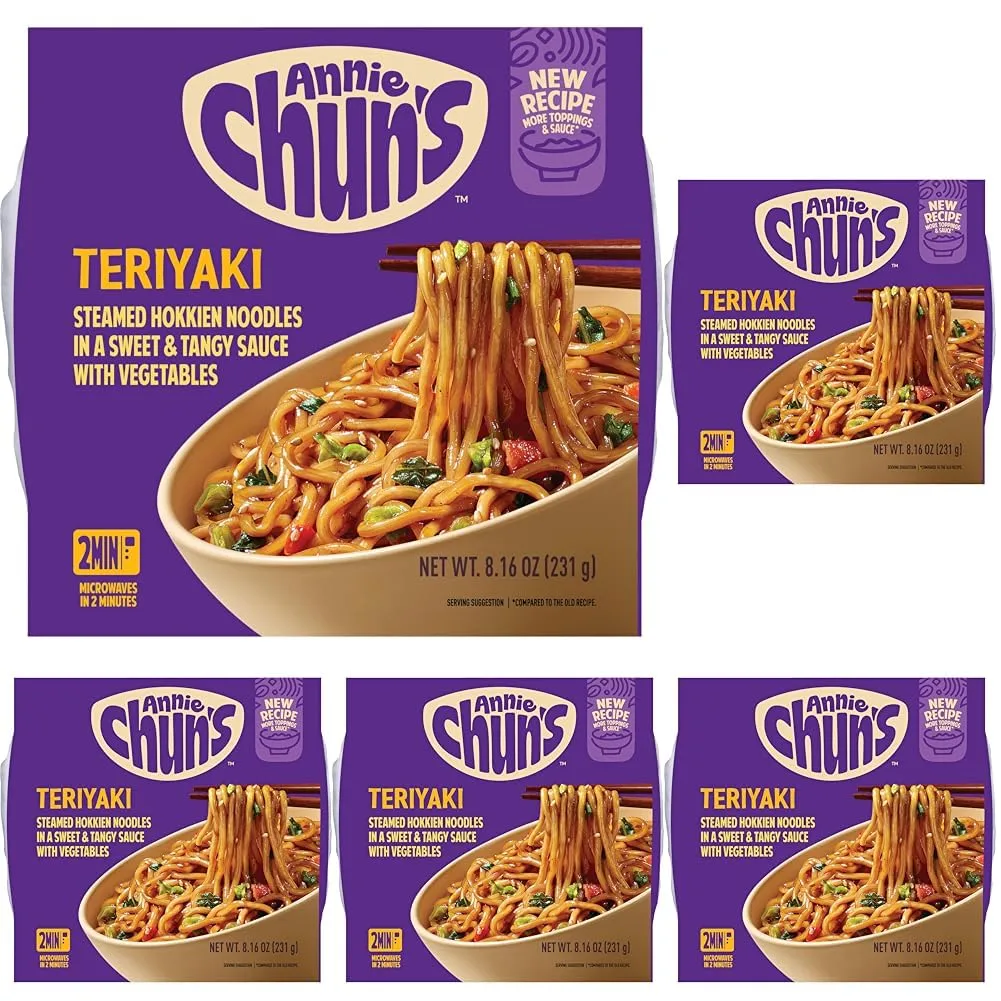 Annie Chun's Teriyaki Noodle Bowl, 8.16 oz (Pack of 5)
