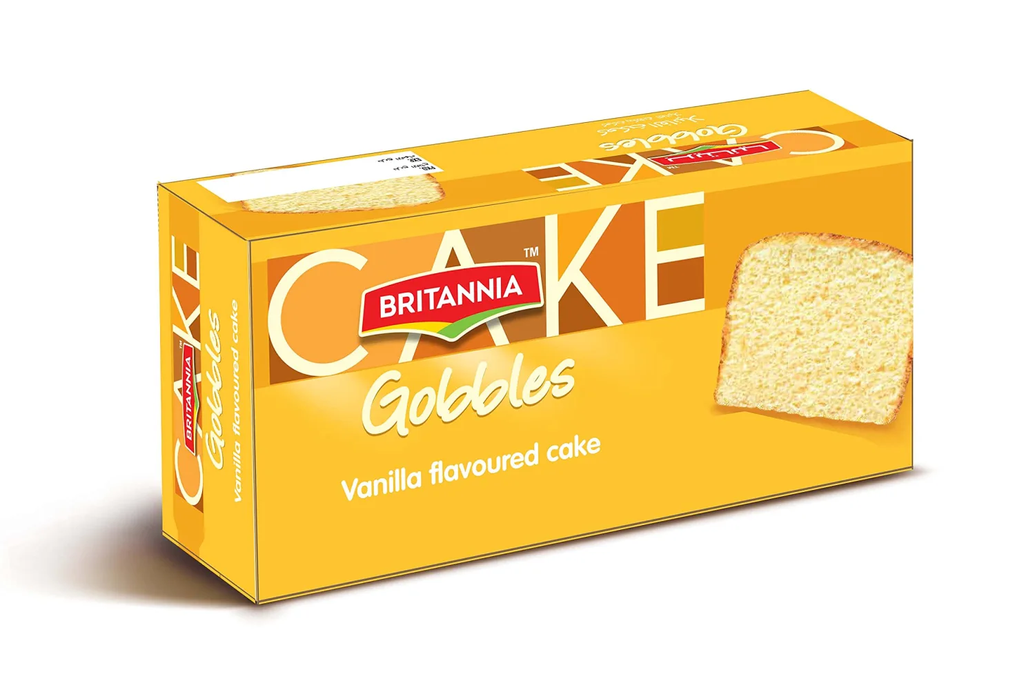 BRITANNIA Gobbles Vanilla Cake 8.82oz (250g) - Delightfully Smooth, Soft and Delicious Cake - Breakfast & Tea Time Snacks (Pack of 1)
