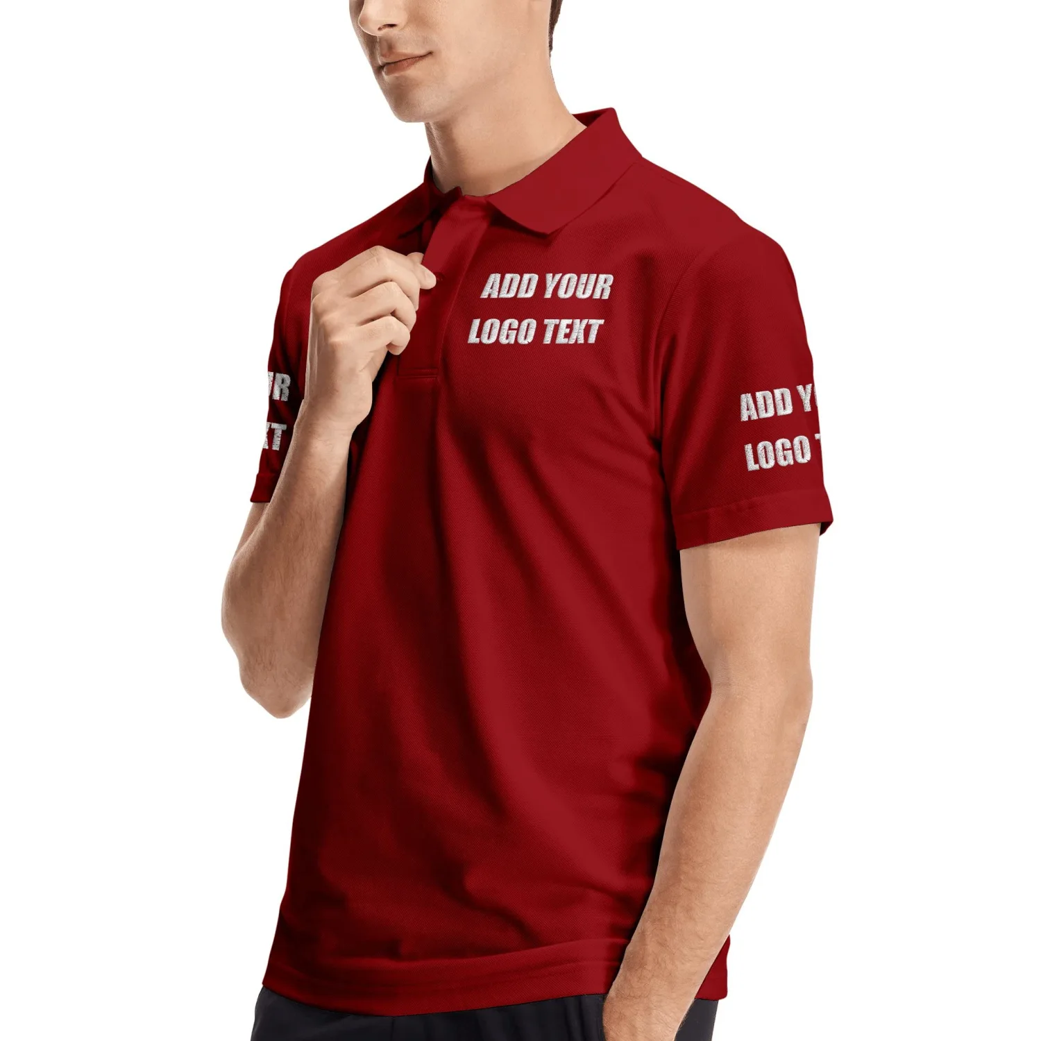Custom Polo Shirts for Men Personalized Polo Shirt Print Design Your Own Text Logo Name T-Shirts