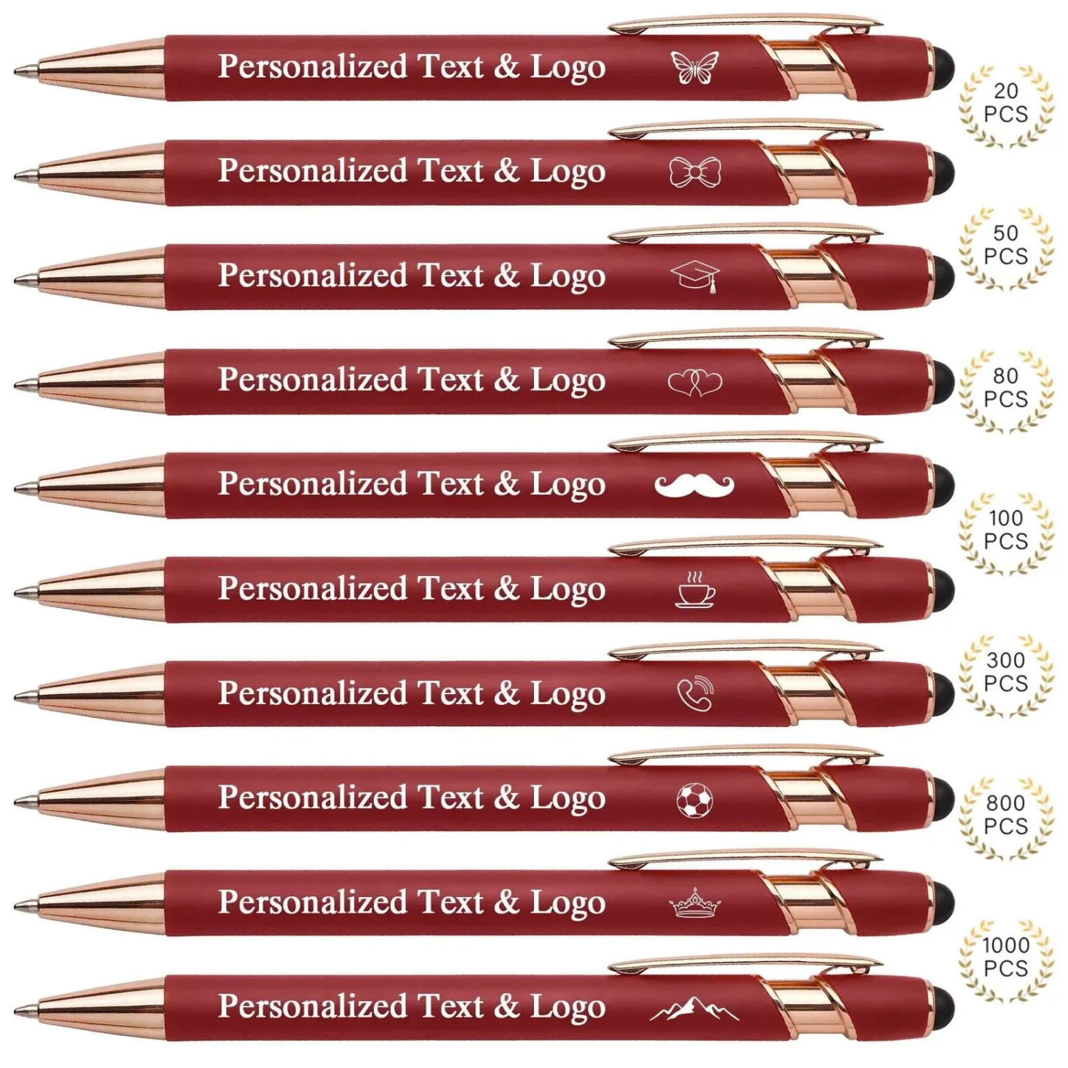WNNNS Custom Pens Engraved with Name, Personalized Black Ink Ballpoint with Stylus Tips, Smooth Writing Pen Bulk for Nursing, Nurse Essentials Work Appreciation Gifts for Women Female.