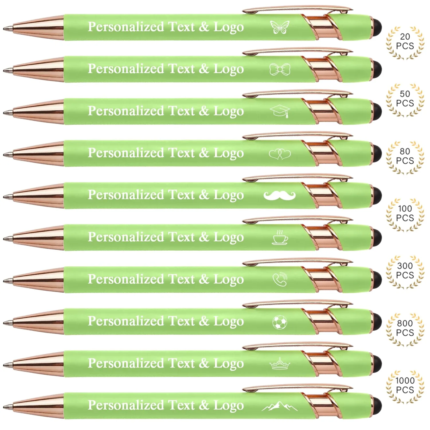 WNNNS Custom Pens Personalized Engraved with Name, Customized Black Ink Ballpoint with Stylus Tips, Smooth Writing Pen Bulk for Nursing, Nurse Essentials Work Appreciation Gifts for Women Female.