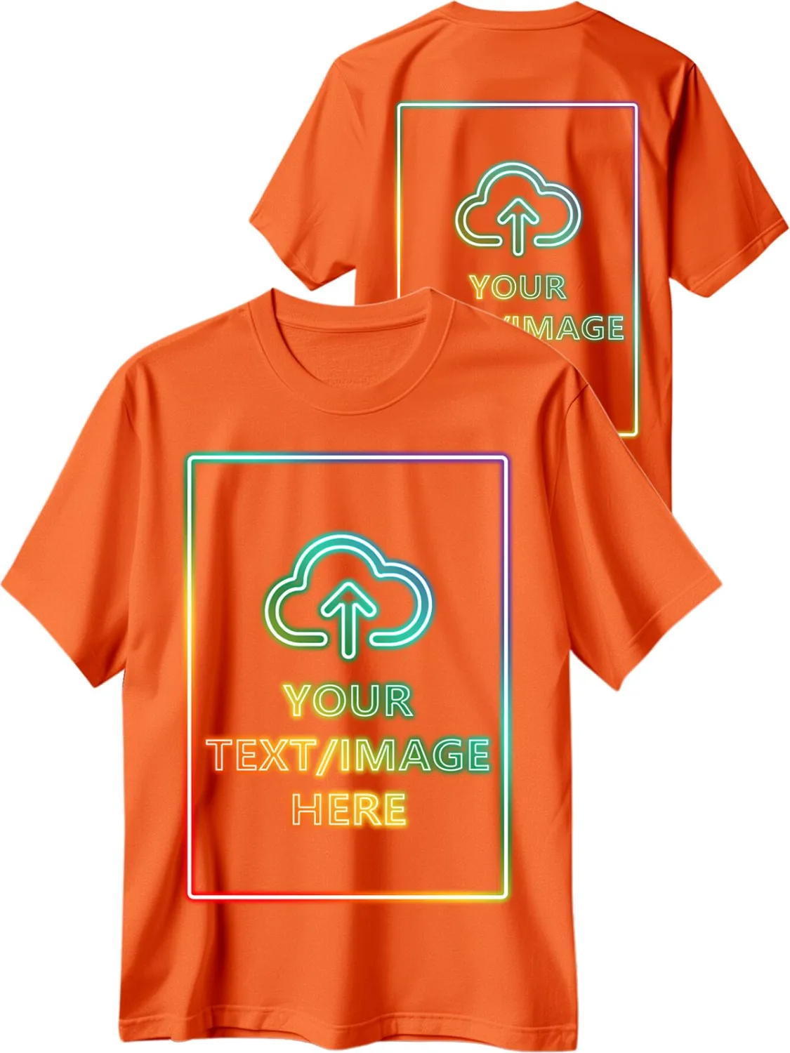 Custom T Shirts with Photo/Logo/Text - Personalized Comfort Cotton Tee for Men Women Design Your Own Shirt Front & Back Print