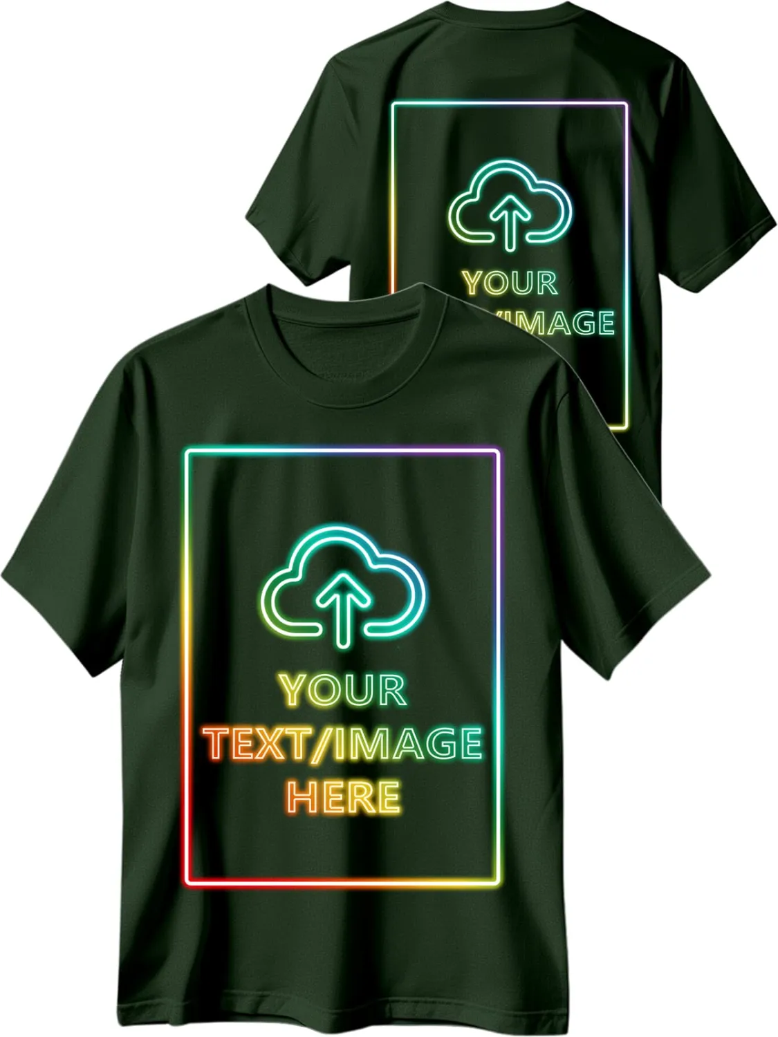 Custom T Shirts with Photo/Logo/Text - Personalized Comfort Cotton Tee for Men Women Design Your Own Shirt Front & Back Print