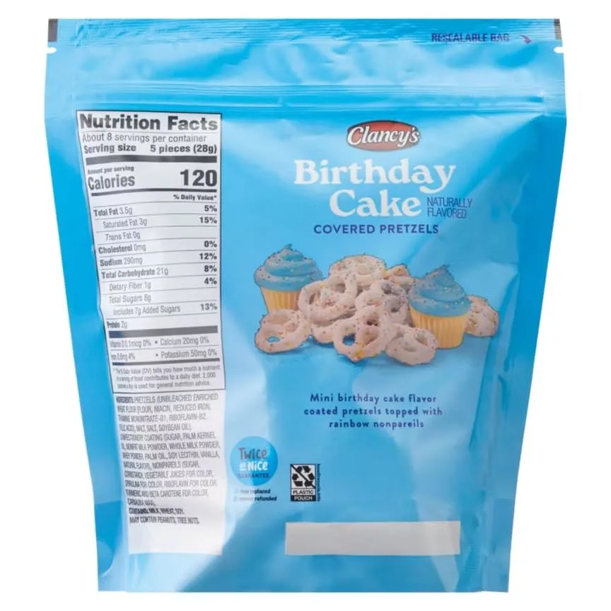 Clancy’s Covered Pretzels (Pack of 1, Birthday Cake)