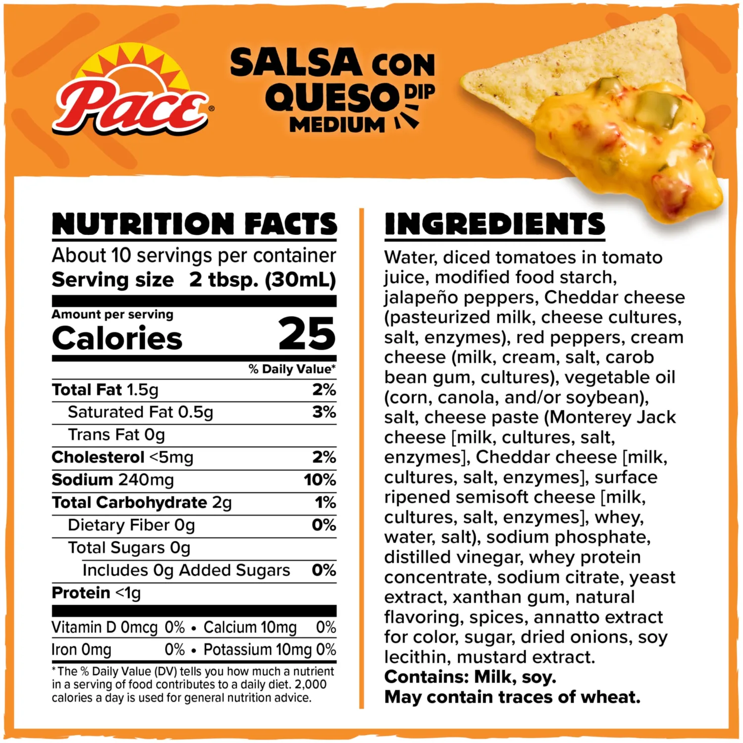 Pace Salsa Con Queso Dip, 11 oz Microwavable Bowl (Pack of 4)
