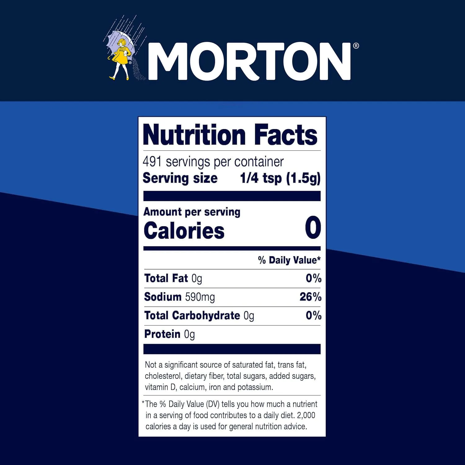 Morton Plain Salt, (26 oz), 3-Pack - All-Purpose, Non-Iodized Salt, Perfect for Cooking & Table Use