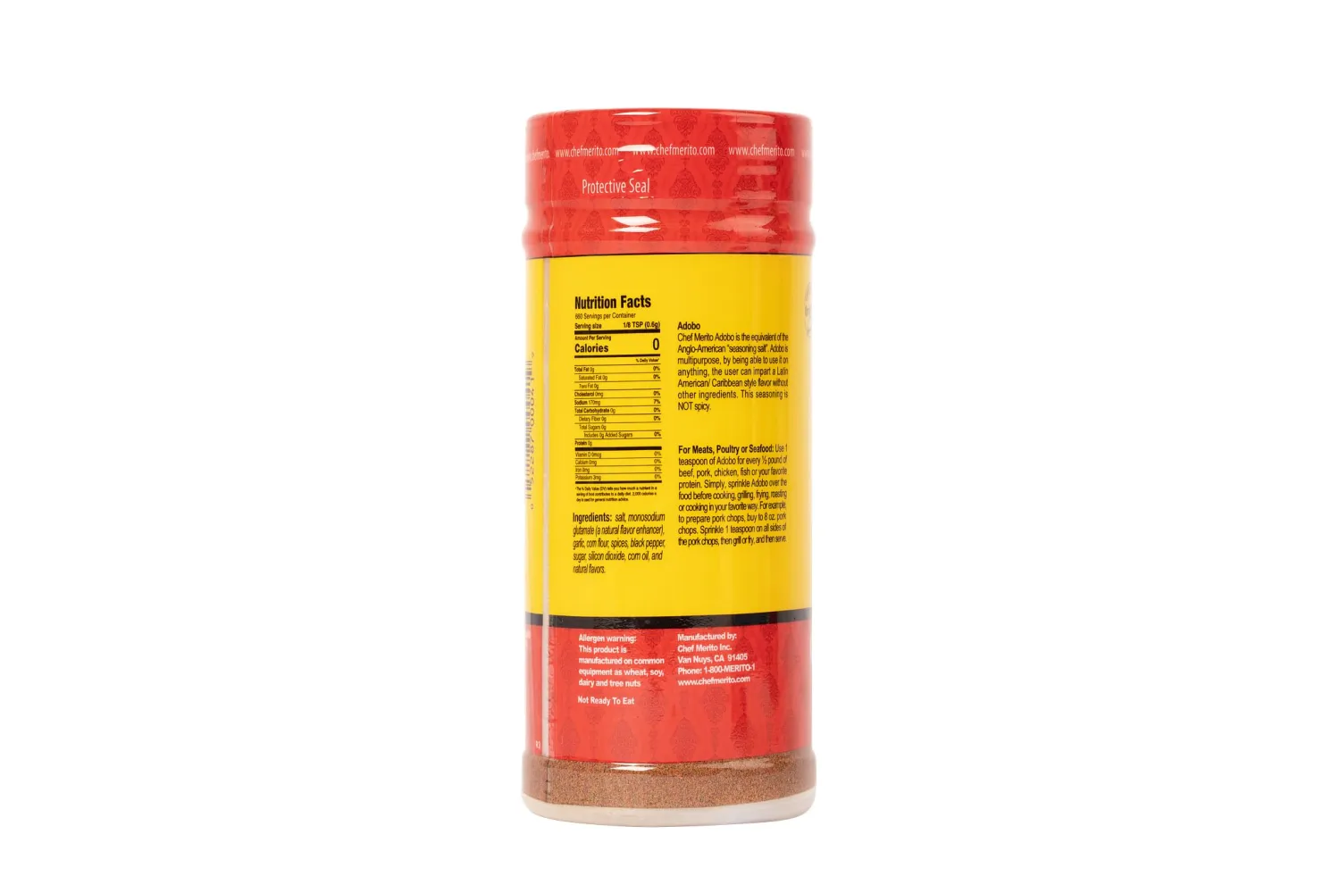 Chef Merito Adobo Seasoning 14 oz | Classic All-Purpose Latin Blend | Great for Grilling, Roasting & Frying | Authentic Latin Flavor Since 1985