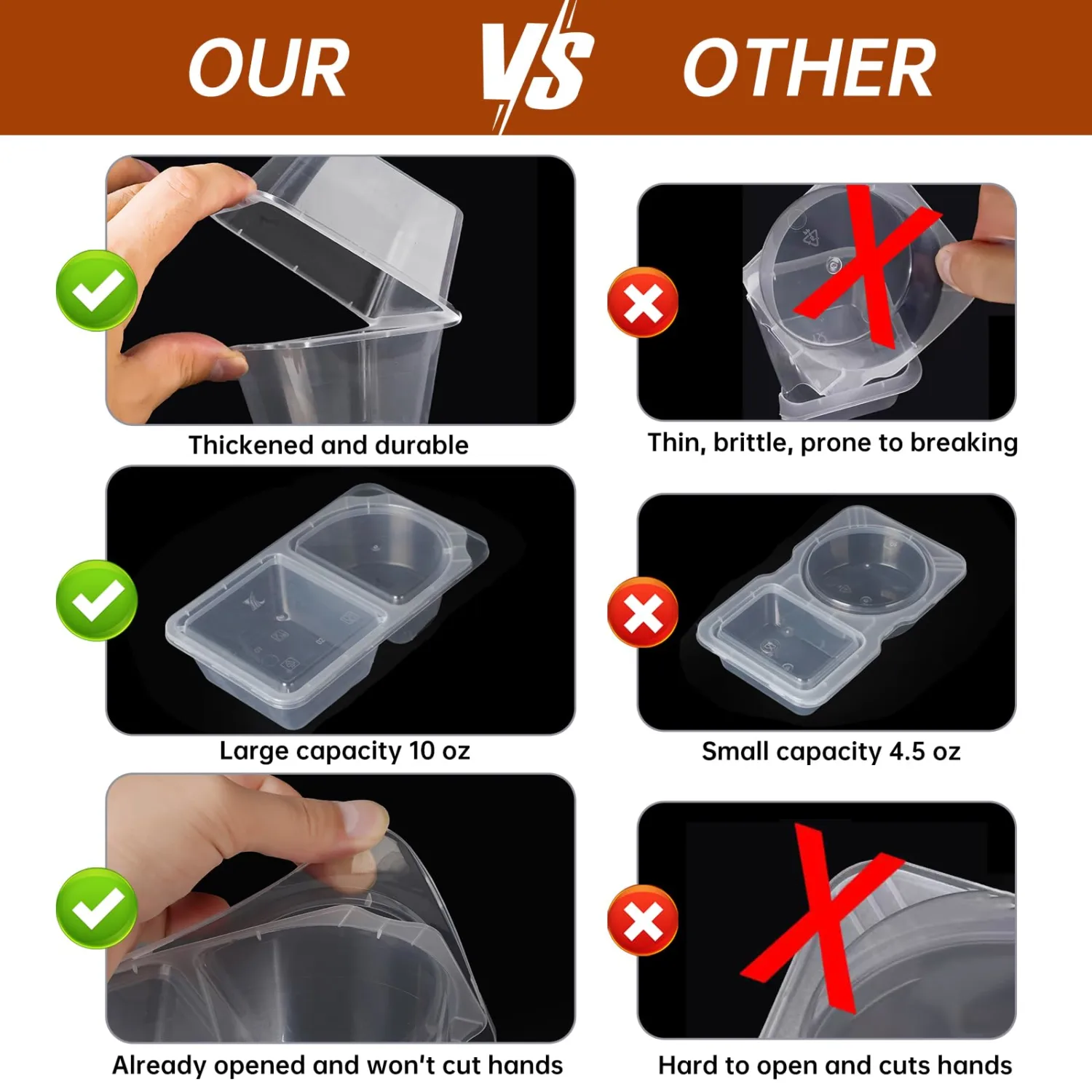 Reusable Snack Containers with Lids, Snack Containers, 10 Snack Packs Containers, meal prep containers Double Compartment, Container Portion Control for On the Go Travel Essentials