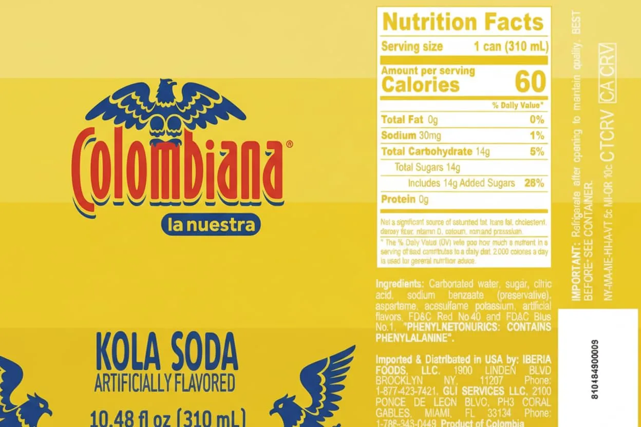 Soda Colombiana la nuestra Postobon 12 Pack 10.5 oz. Cans - Imported from Colombia