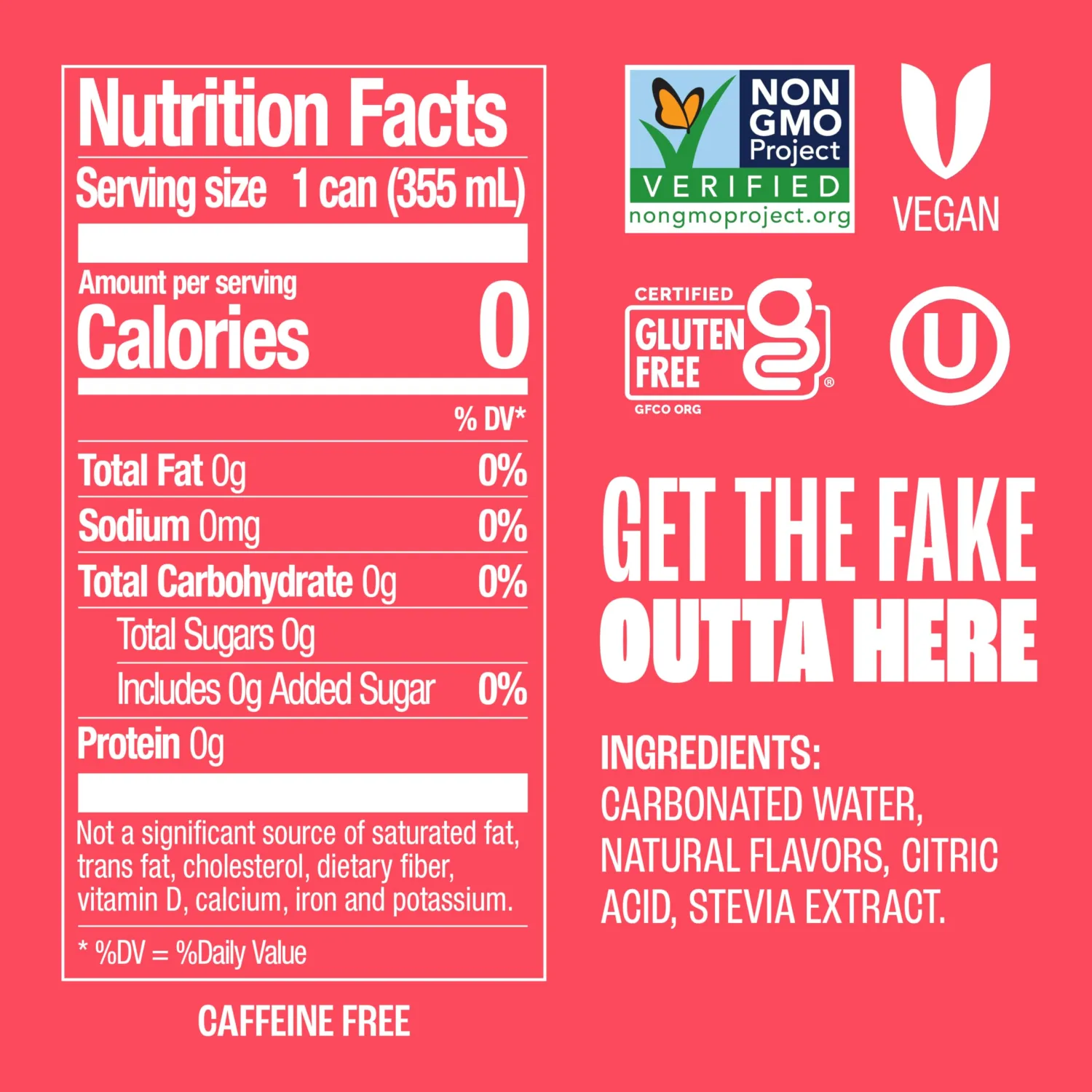 Zevia Zero Sugar Soda, Strawberries and Cream, 12 oz Cans (6-Pack) – Caffeine Free, Naturally Sweetened, No Calorie Soda - Non-GMO Project Verified, Gluten-Free, Vegan