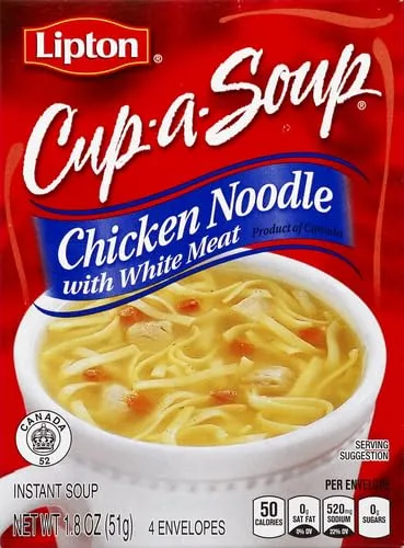 SOUP SECRETS Lipton Cup-aSoup InstantSoup Chicken Noodle 4 Count For a Warm Cup ofSoup Made With Real Chicken Broth Flavor 1.8 oz (Pack of 5)