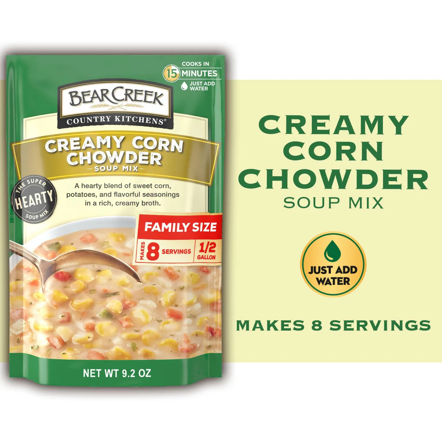 Bear Creek Soup Mix, Creamy Corn Chowder, 9.2 Ounce (Pack of 2)