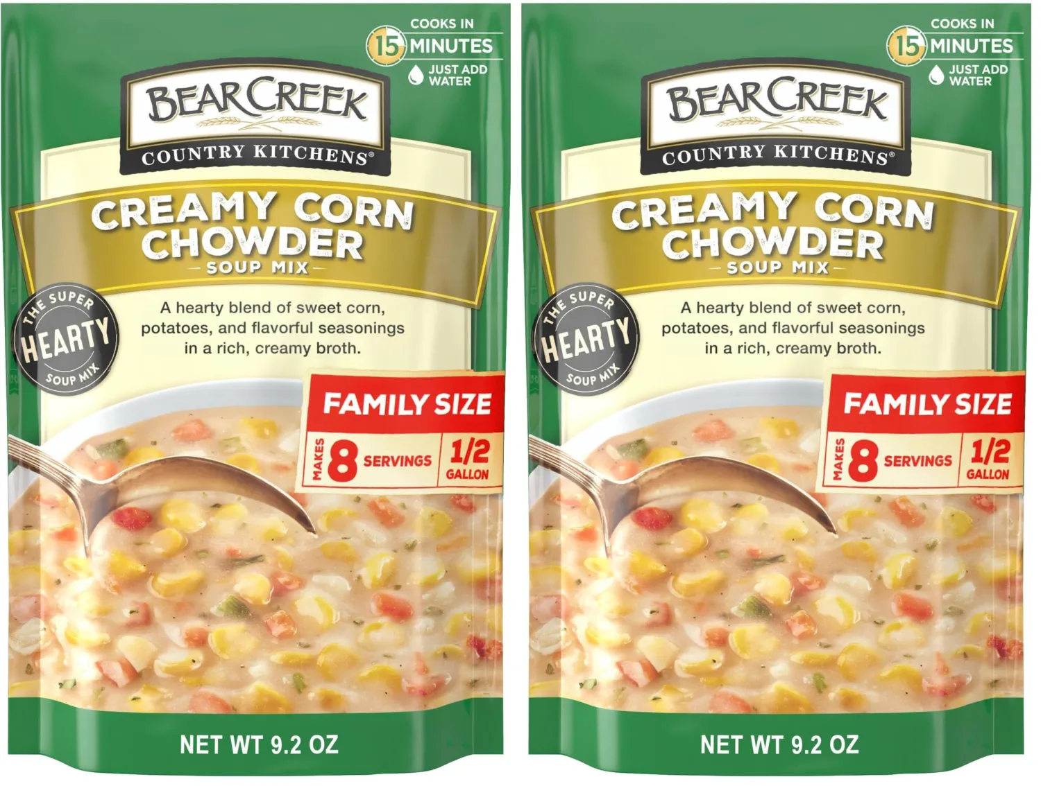 Bear Creek Soup Mix, Creamy Corn Chowder, 9.2 Ounce (Pack of 2)