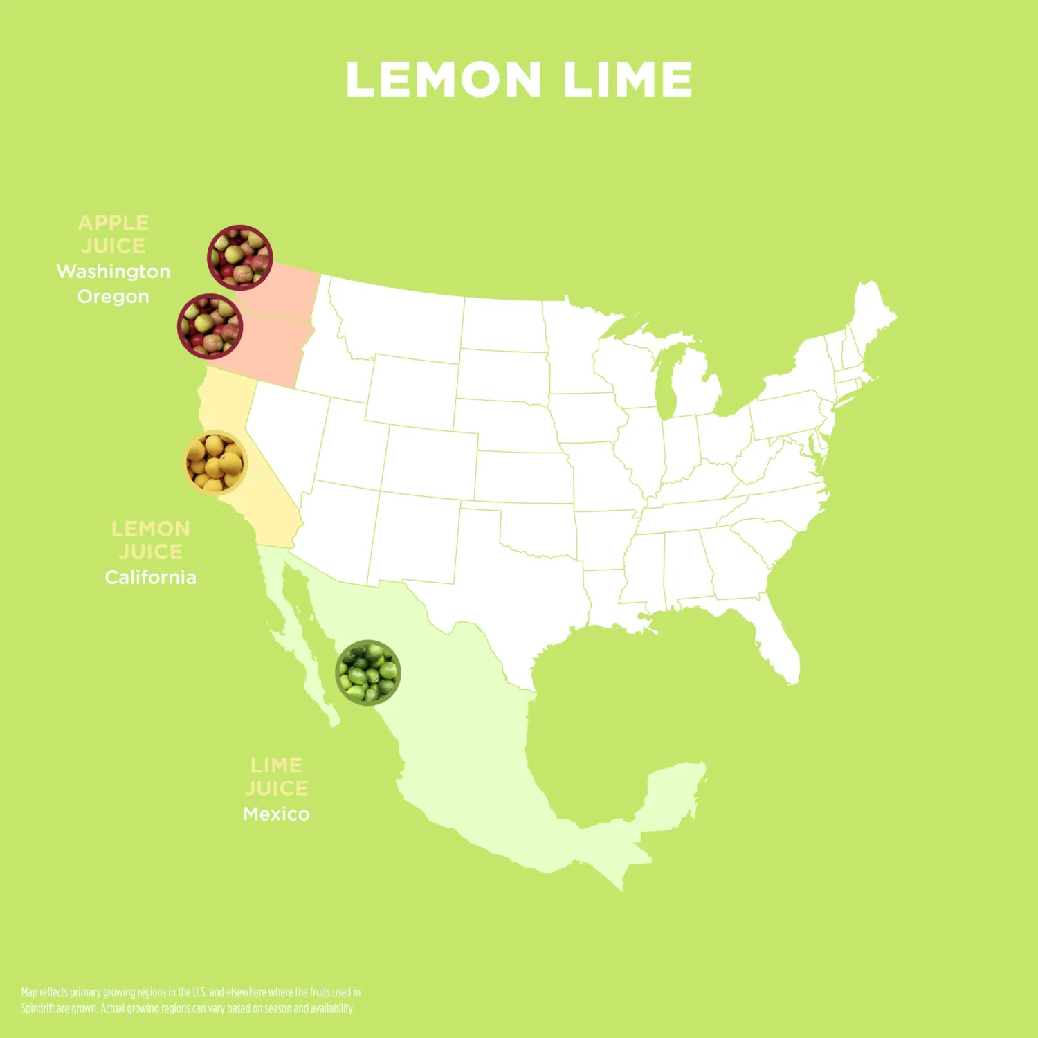 Spindrift "Lemon Lime" Soda, Made with Real Squeezed Fruit, Pack of 12