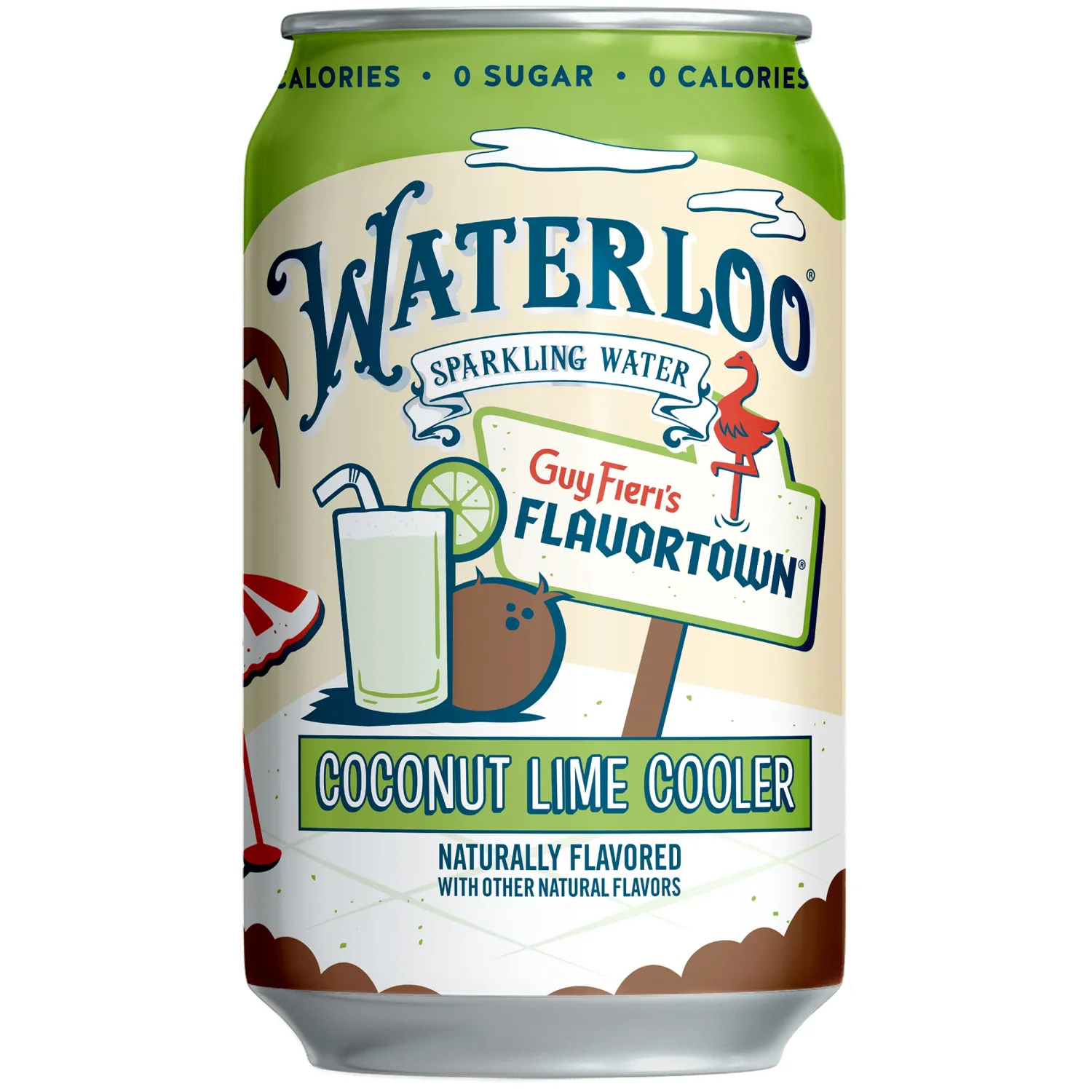 Waterloo Sparkling Water, Coconut Lime Cooler Naturally Flavored, 12 Fl Oz Cans (Pack of 12) – Zero Calories and Zero Sugar or Sweeteners